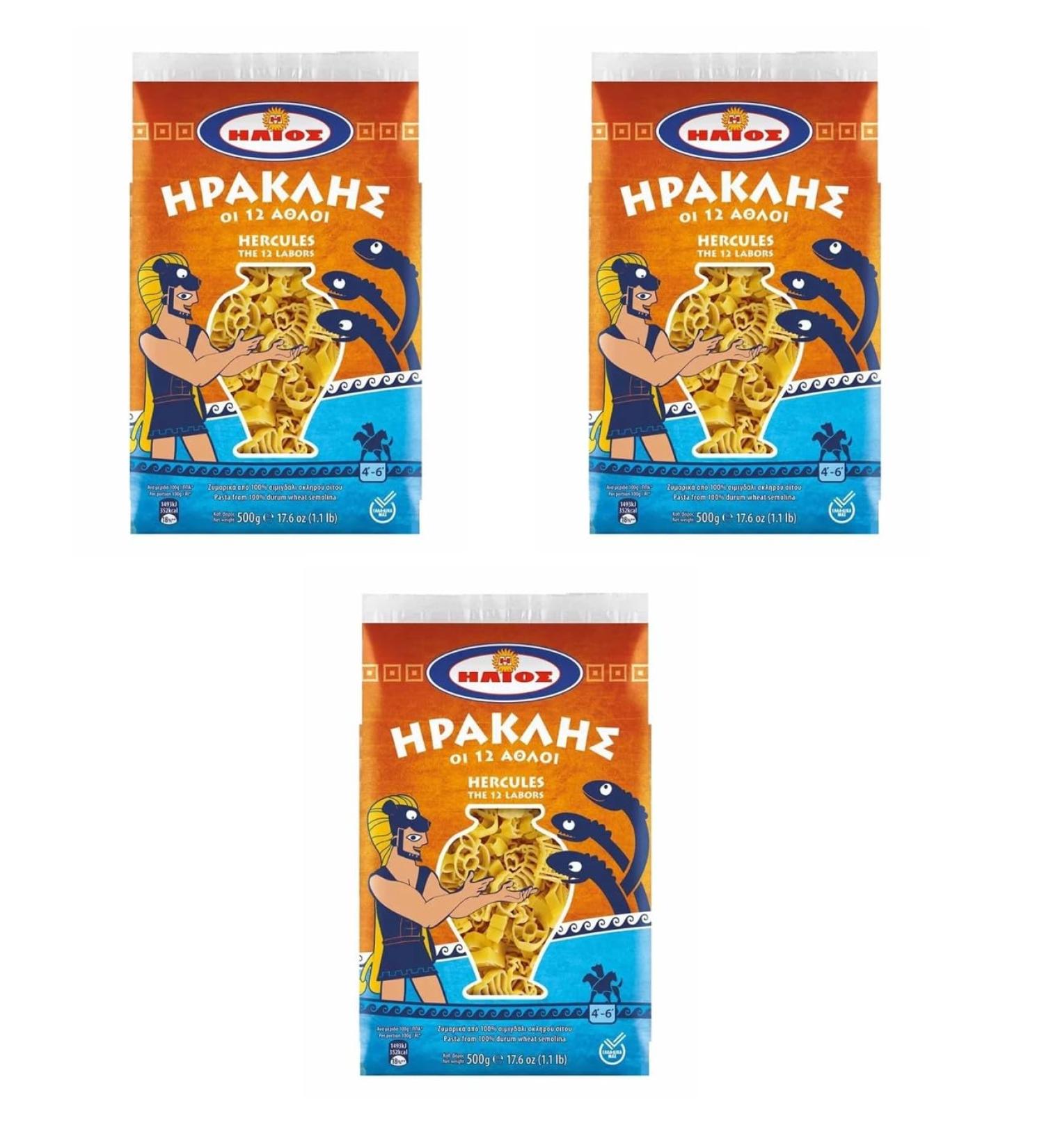 Hercules and the 12 Labors Kids Pasta 500g Helios (Pack of 3) - Buy Online on SooperMarket.com