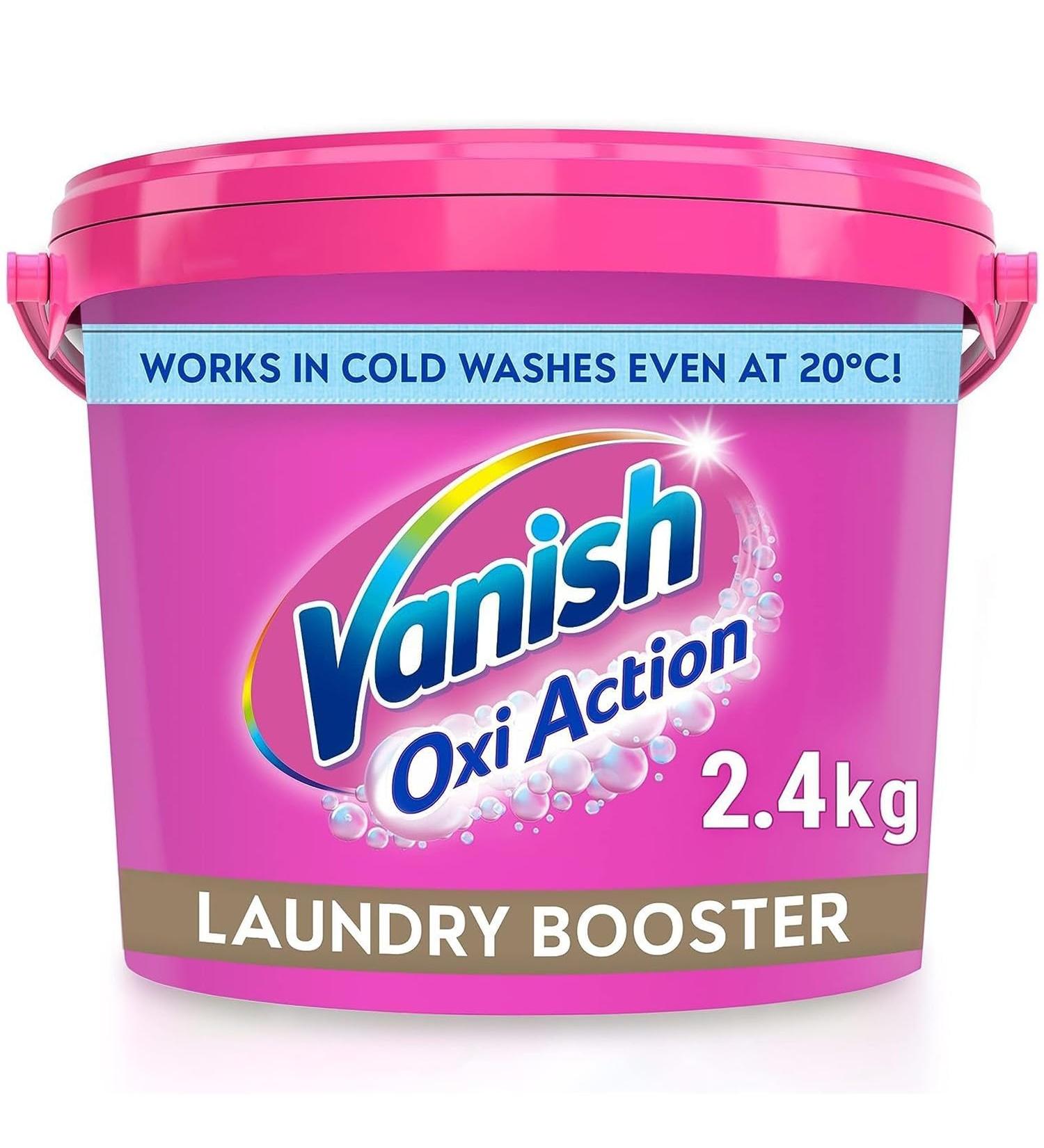 3 x Vanish Oxi Action Laundry Booster Stain Remover Powder 2.4kg Chlorine-Free - Buy Online on SooperMarket.com
