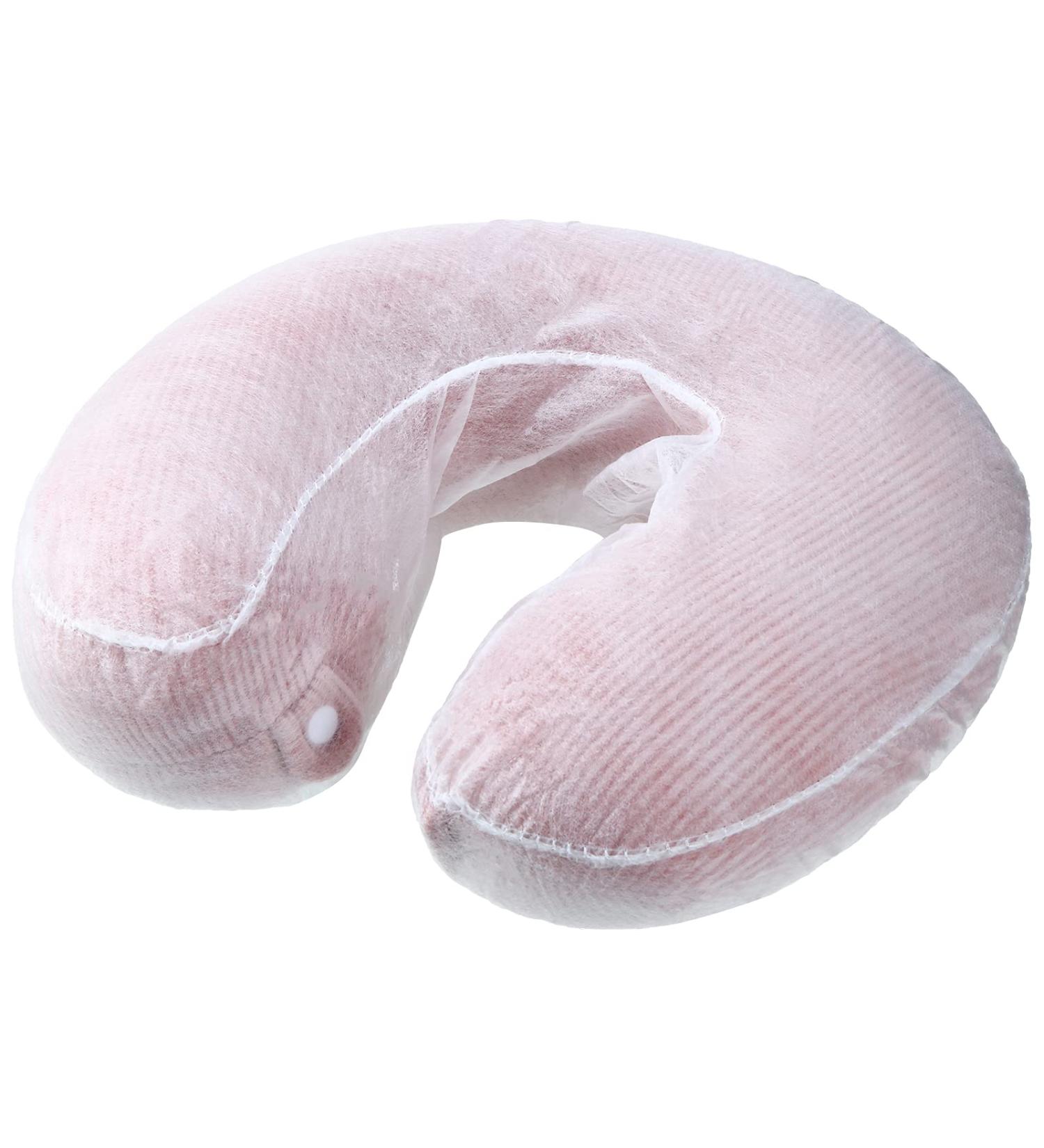 100 Pack Disposable Massage Headrest Covers 14.2 x 13 Inch - White, Non-Sticking & Non-Woven U-Shaped Cradle Cover for Massage Tables - Buy Online on SooperMarket.com