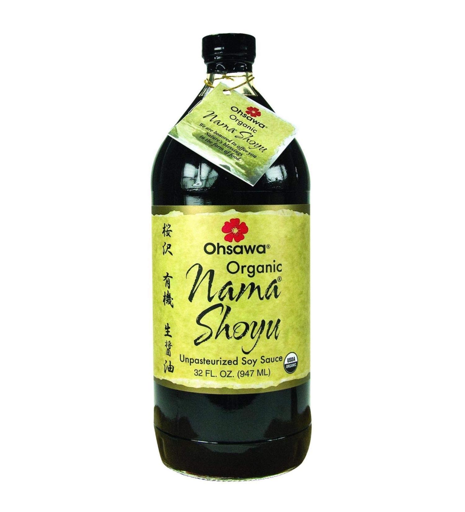 Ohsawa Nama Shoyu, Organic and Aged in 150 Year Cedar Kegs for Extra Flavor - Japanese Soy Sauce, Non-GMO, Vegan, Kosher - 32 oz 32 Fl Oz (Pack of 1)