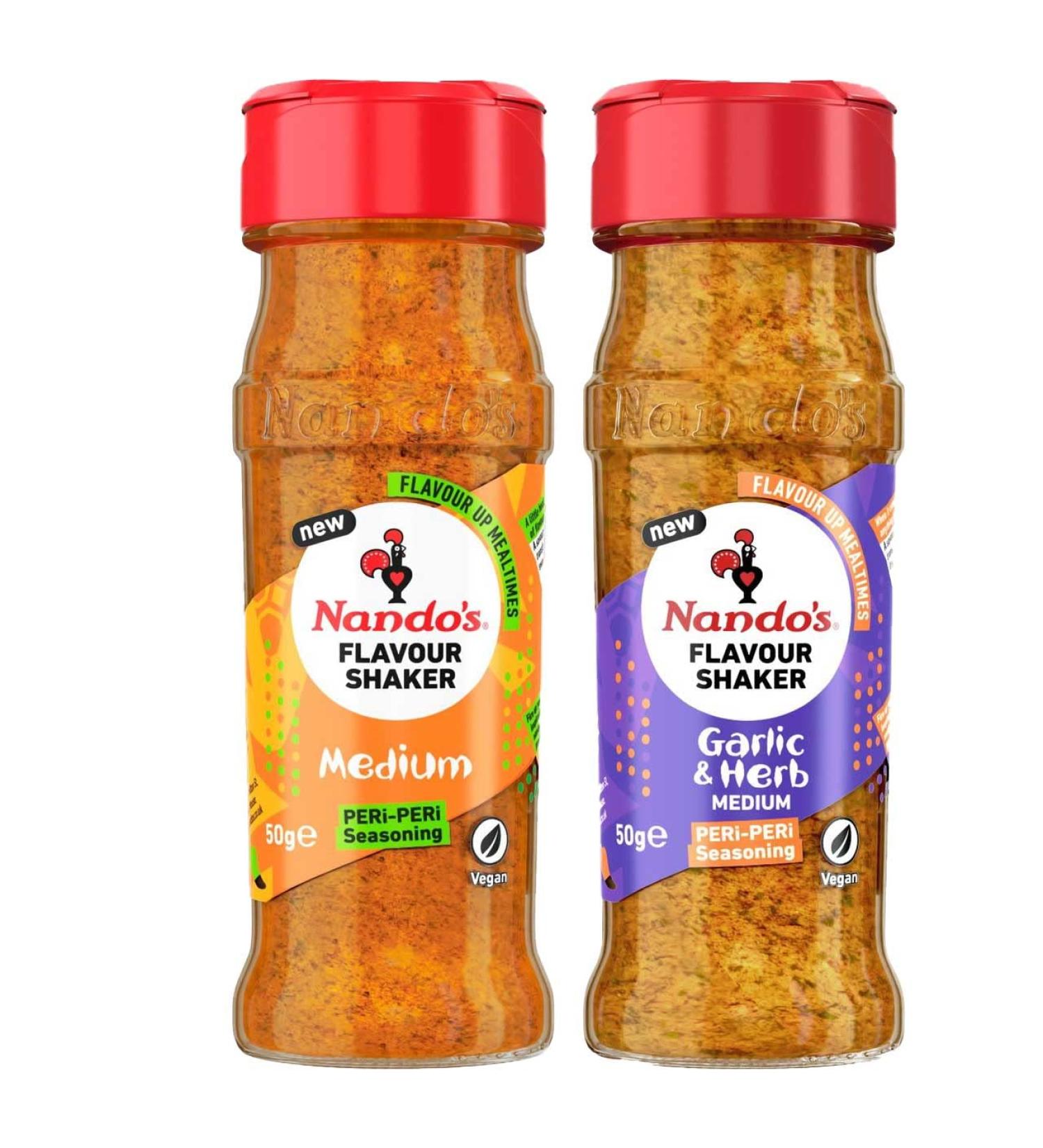Nando's Flavour Shaker Garlic & Herb Medium Peri-Peri Seasoning 50g - Buy Online on SooperMarket.com