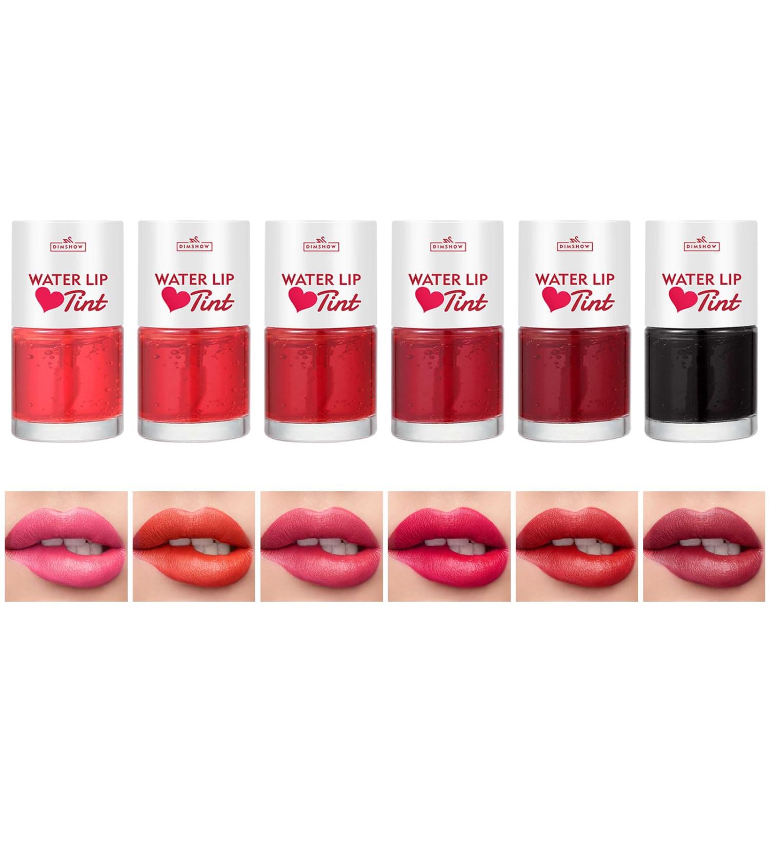 6 Colors Water Lip Stain Makeup Kit | Long-Lasting Waterproof Lip Tint for Women | Moisturizing Matte Liquid Lipstick | Vivid Color & Non-Sticky Finish - 1.6fl oz - Buy Online on SooperMarket.com
