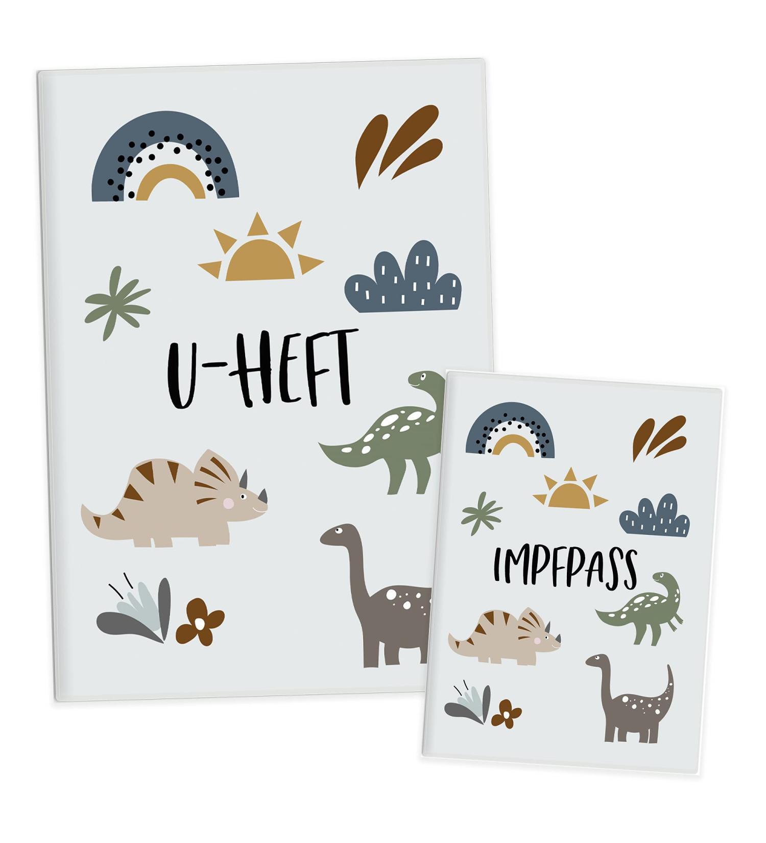 HIMMEL.HERZ.PAPIER 3-Piece Dinosaur Examination Book & Vaccination Certificate Cover Set | High-Quality Child Protection - Buy Online on SooperMarket.com