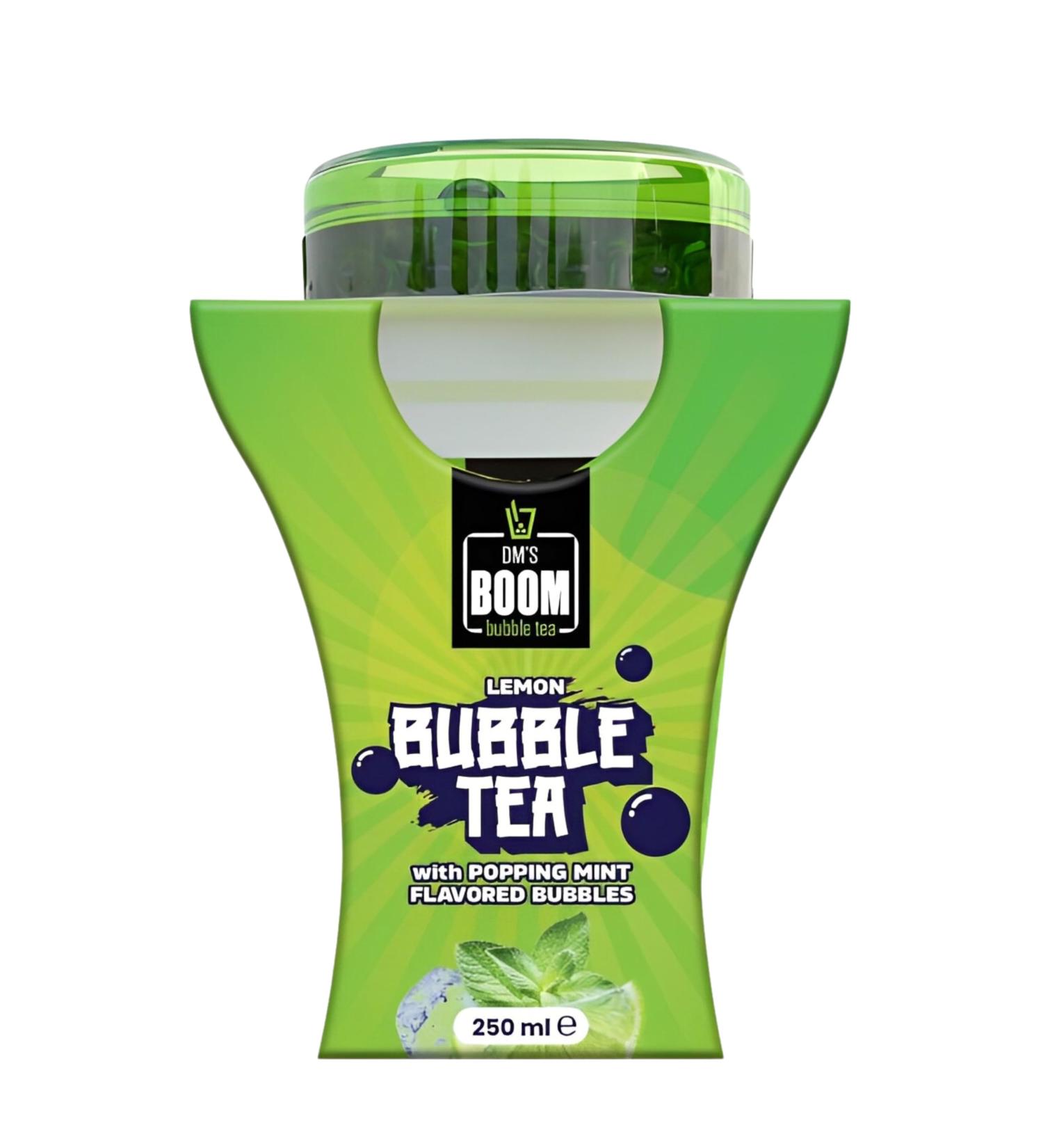 DM'S Boom Bubble Tea Lemon Bubble Tea With Popping Mint Flavored Bubbles 250 ml (Pack of12) - Buy Online on SooperMarket.com