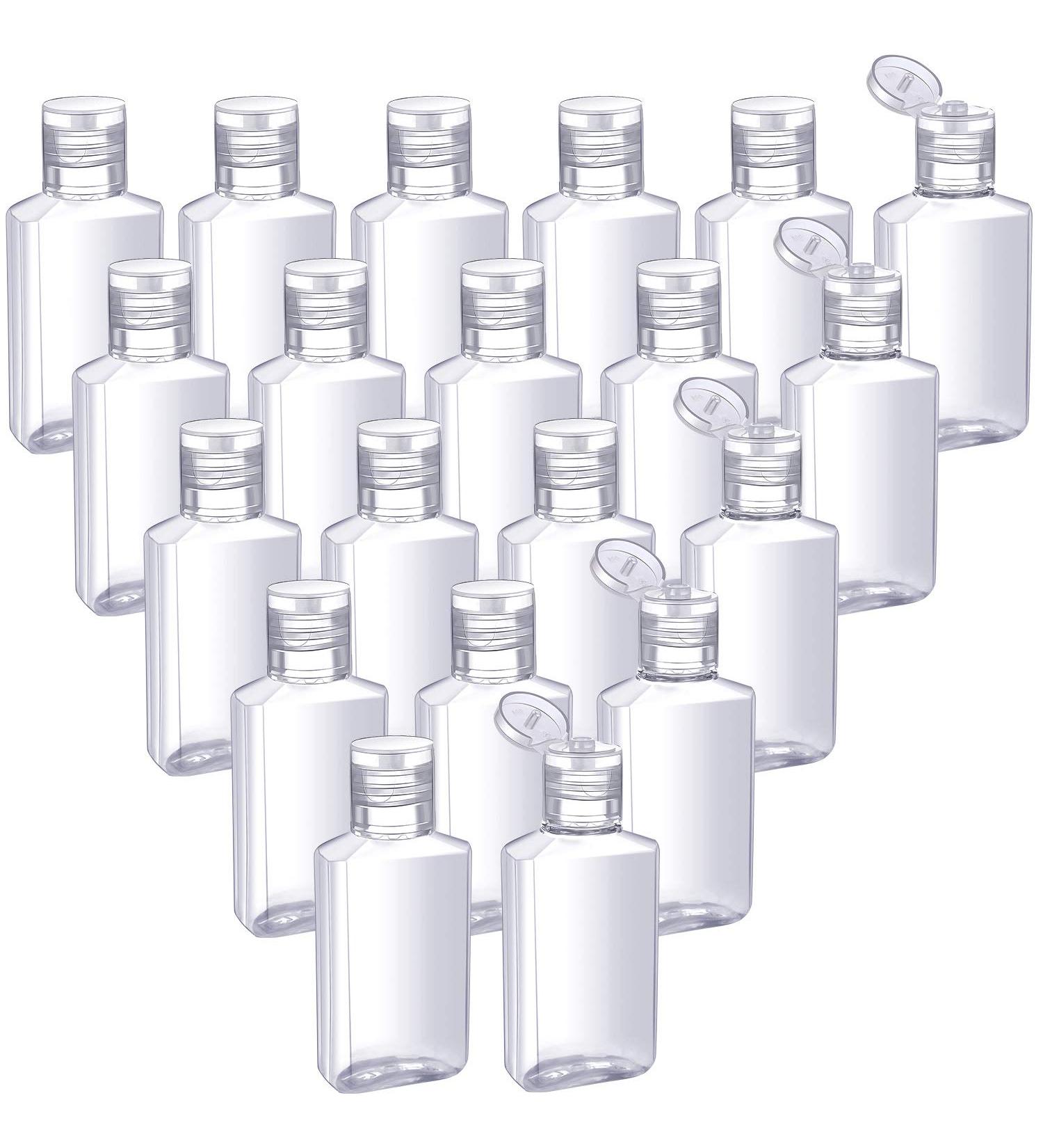 50 Pack Clear 30ml Travel Bottles - Refillable Flip-Top Containers for Camping & Business Trips - Buy Online on SooperMarket.com