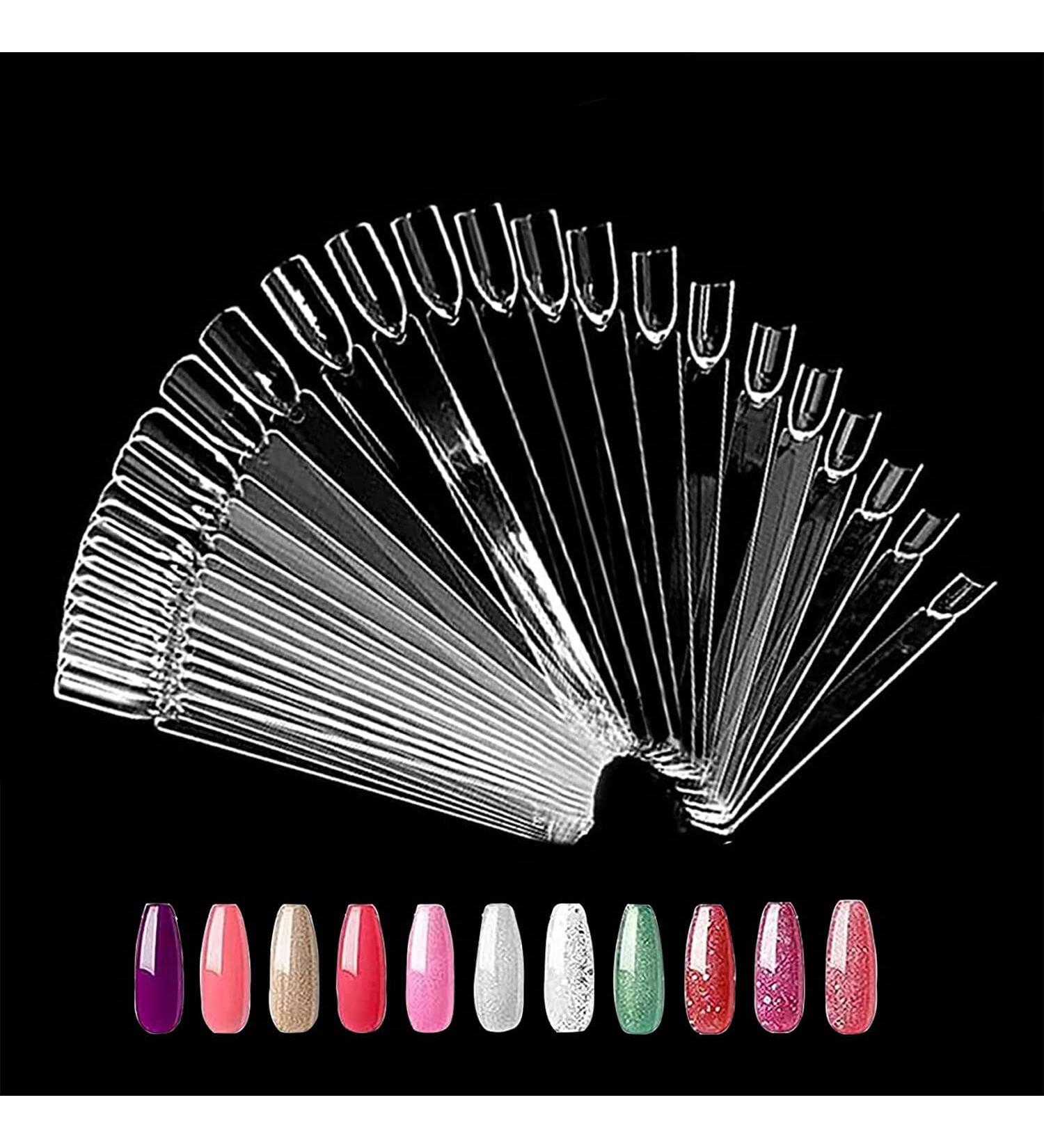 Pack of 50 Transparent Nail Polish Display Color Fields for Nail Studios - Perfect for Salon Organization - Buy Online on SooperMarket.com