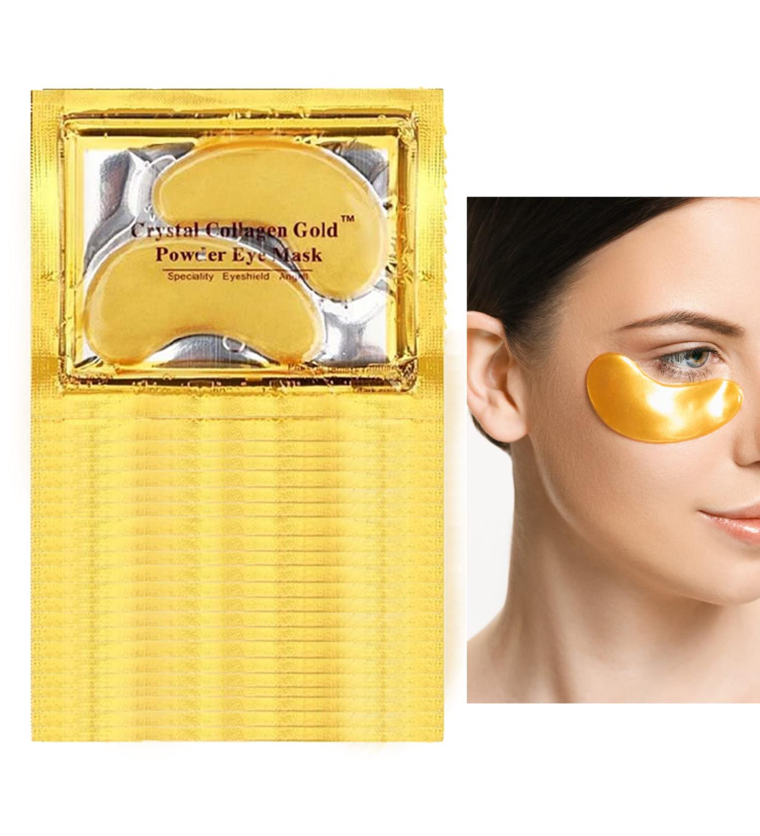 30 Pairs 24K Gold Under Eye Patches - Crystal Collagen Mask for Puffy Eyes, Dark Circles, Fine Lines & Eye Bags - Buy Online on SooperMarket.com