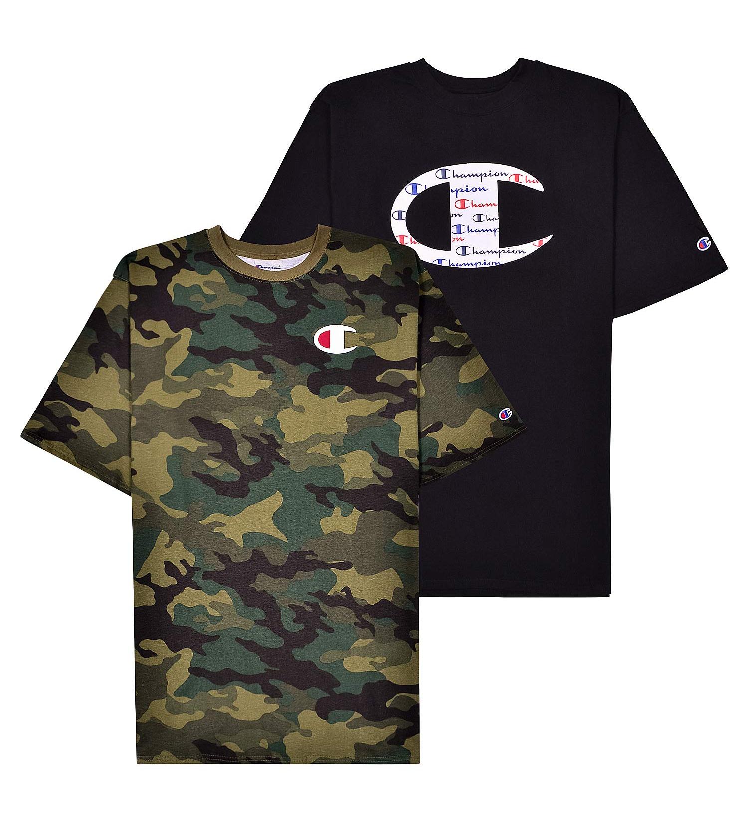 Mens Big and Tall T-Shirts 2 Pack - Crewneck Mens Tee Big & Tall Clothing - 3X Tall - Fig Camo Black - Buy Online on SooperMarket.com