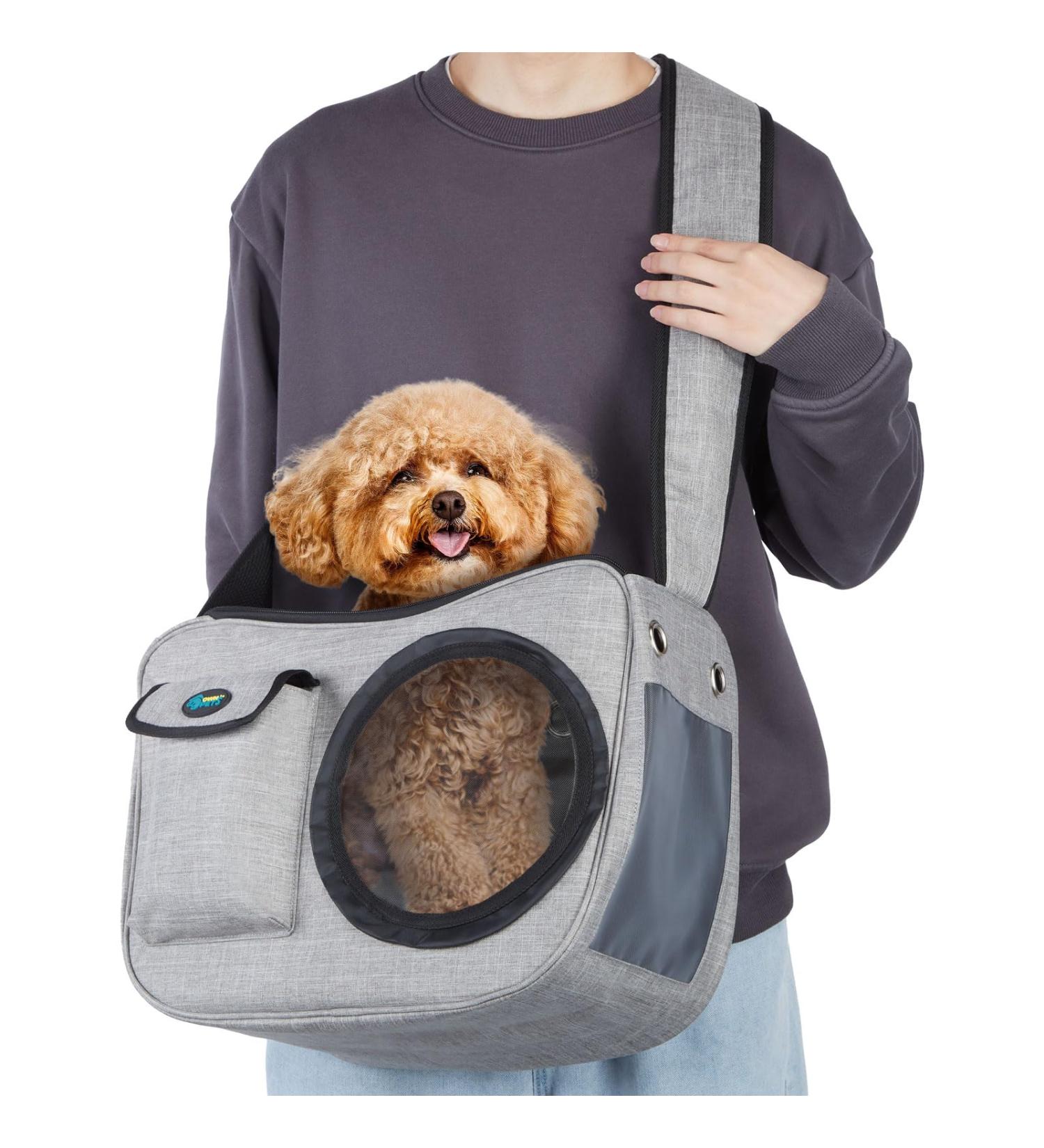 Ownpets Pet Sling Carrier - Comfortable & Adjustable for Cats and Dogs - Ideal for Airline Travel and Outdoor Adventures - Buy Online on SooperMarket.com