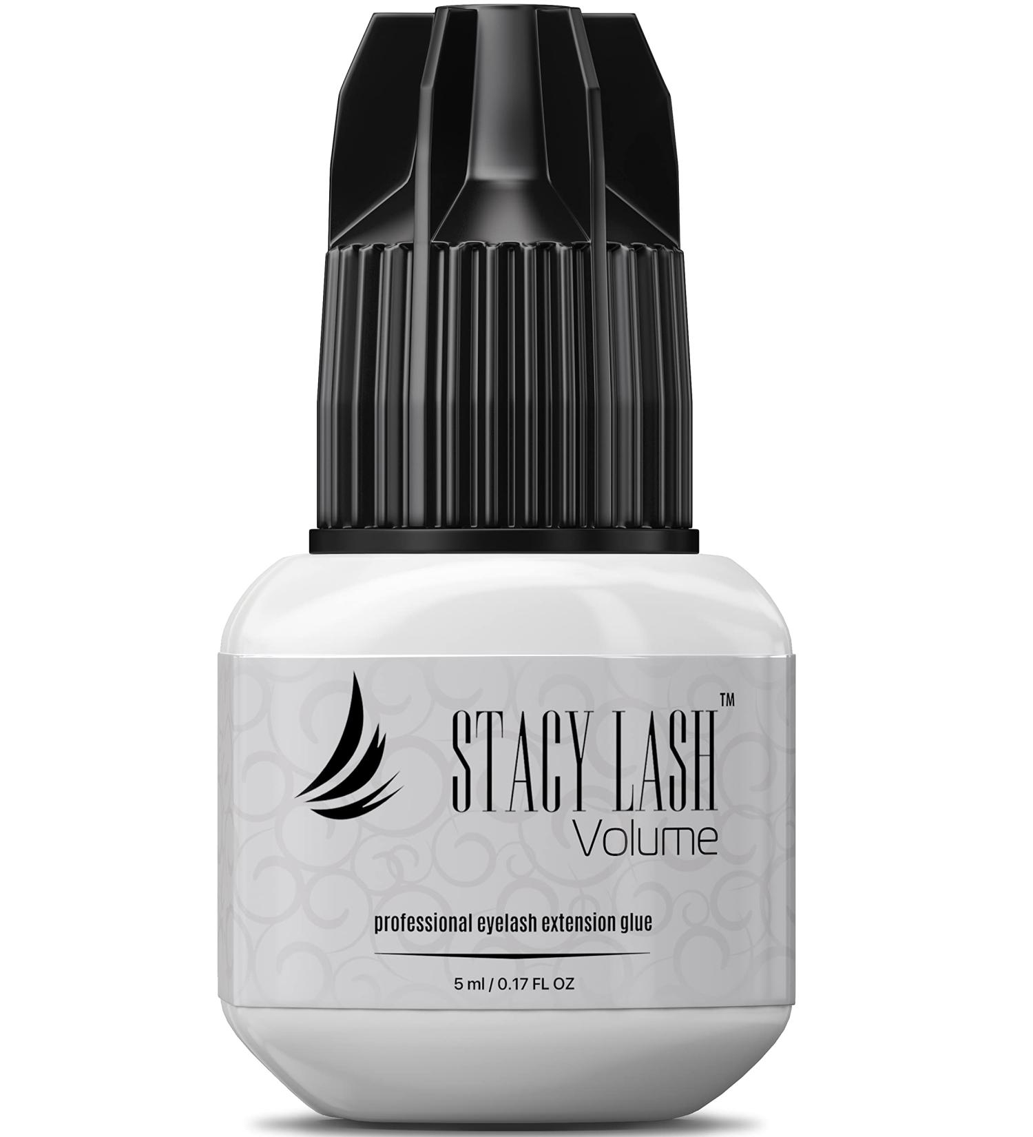 Stacy Lash Volume Eyelash Extension Glue 0.17 fl.oz - 3 Sec Dry Time - 6 Weeks Retention - Professional Grade Black Adhesive for Semi-Permanent Extensions - Latex Free - Buy Online on SooperMarket.com