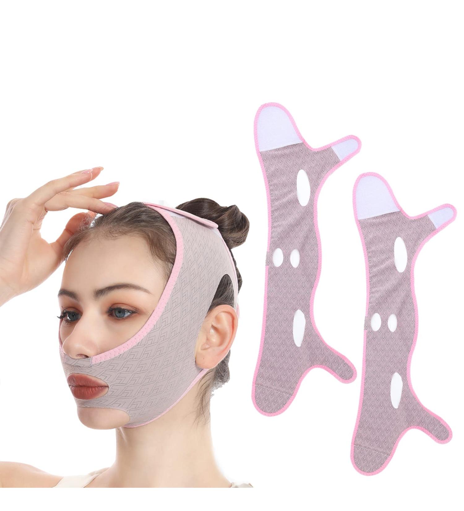 Beauty Face V-Line Mask 2Pcs Set for Chin Sculpting and Double Chin Reduction - Buy Online on SooperMarket.com