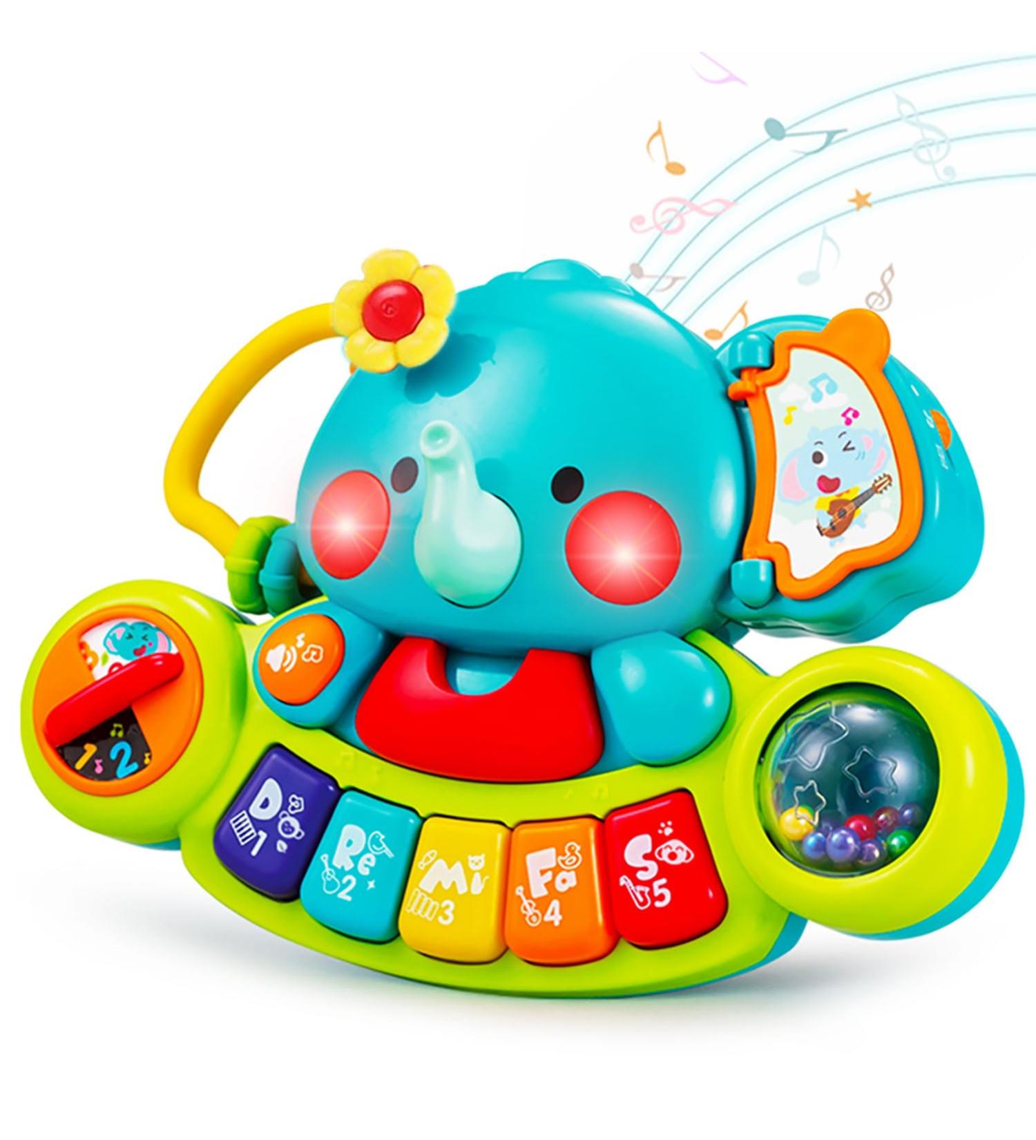 Hola Baby Toys: Musical Elephant Piano & Light-Up Motorcycle for Kids 3-12 Months | Unique Gifts for Boys & Girls - Buy Online on SooperMarket.com