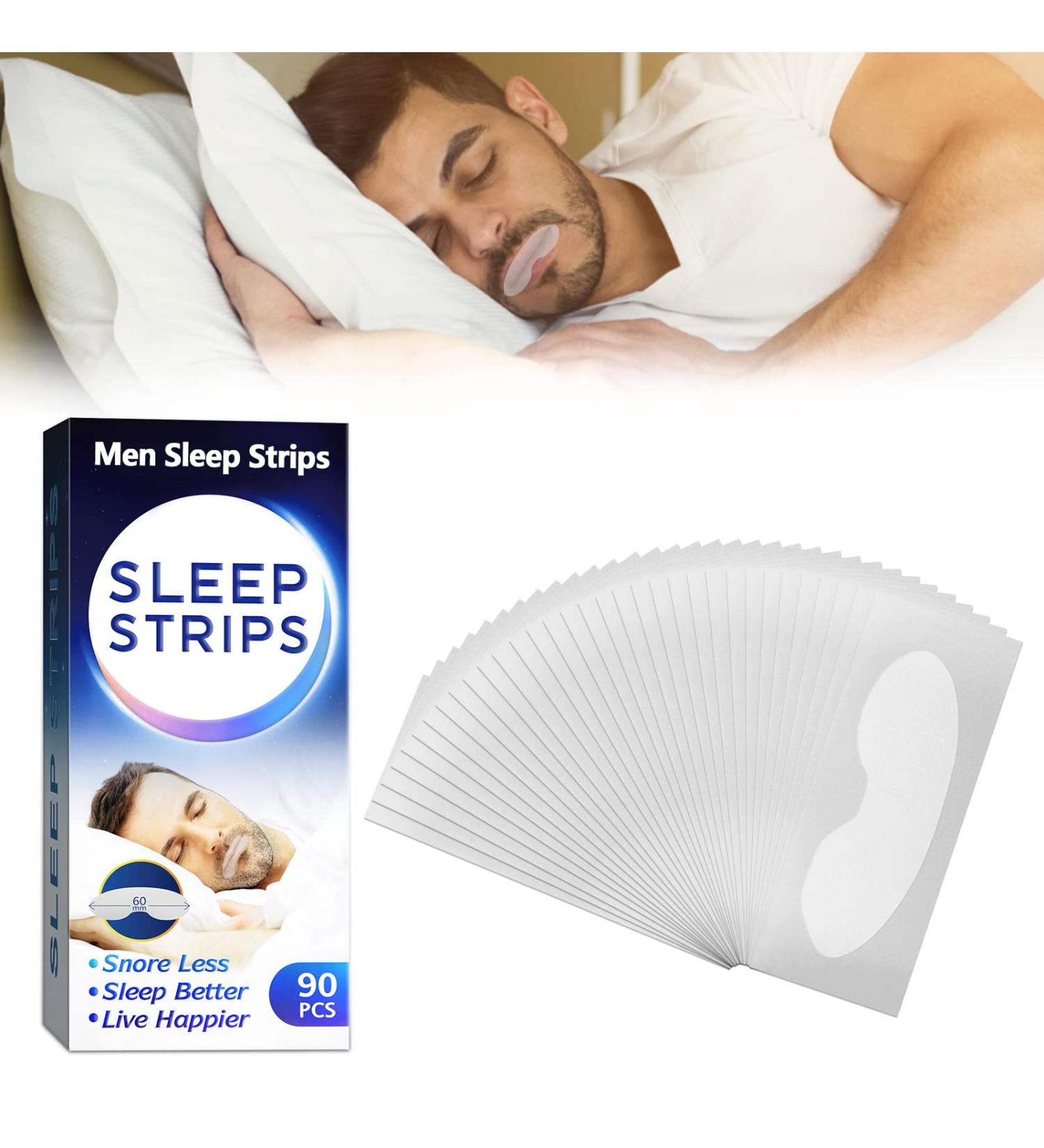 Soanufa 90 Pcs Mouth Tape for Sleeping - Anti Snoring Nasal Breathing Strips for Instant Relief and Better Sleep - Buy Online on SooperMarket.com
