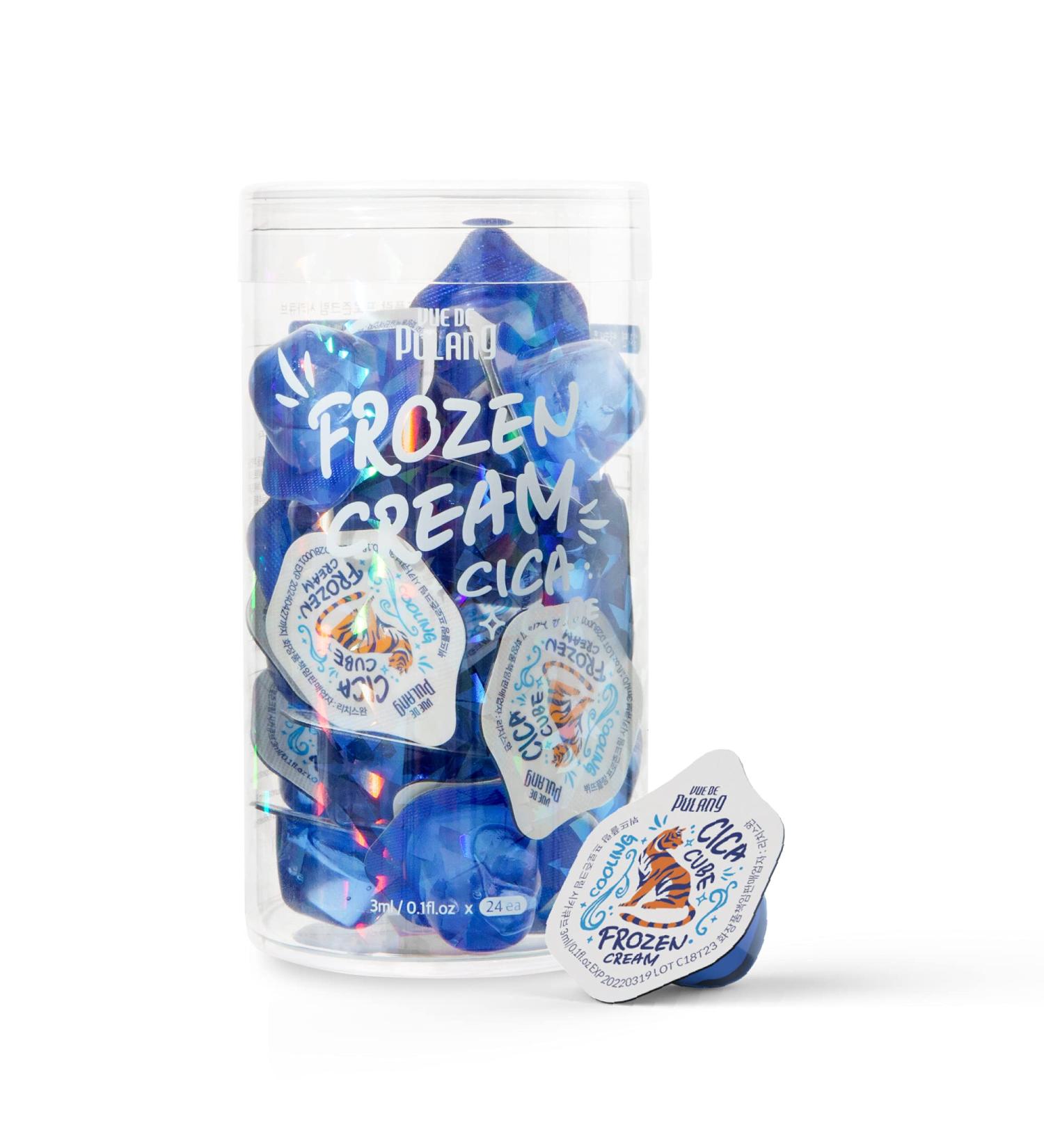 VUE DE PULANG Frozen Cream Cica Cube - Korean Anti Aging Facial Moisturizer with Icelandic Water - 24 Travel Size Cubes - Buy Online on SooperMarket.com