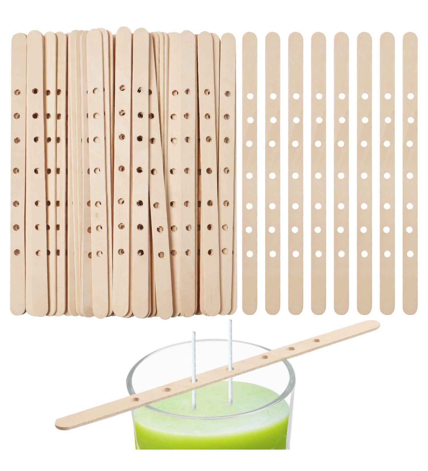 Anjmd 100 PCS Wooden Candle Wick Holders - 7 Wick Bars for Multiwick Candles DIY - Buy Online on SooperMarket.com