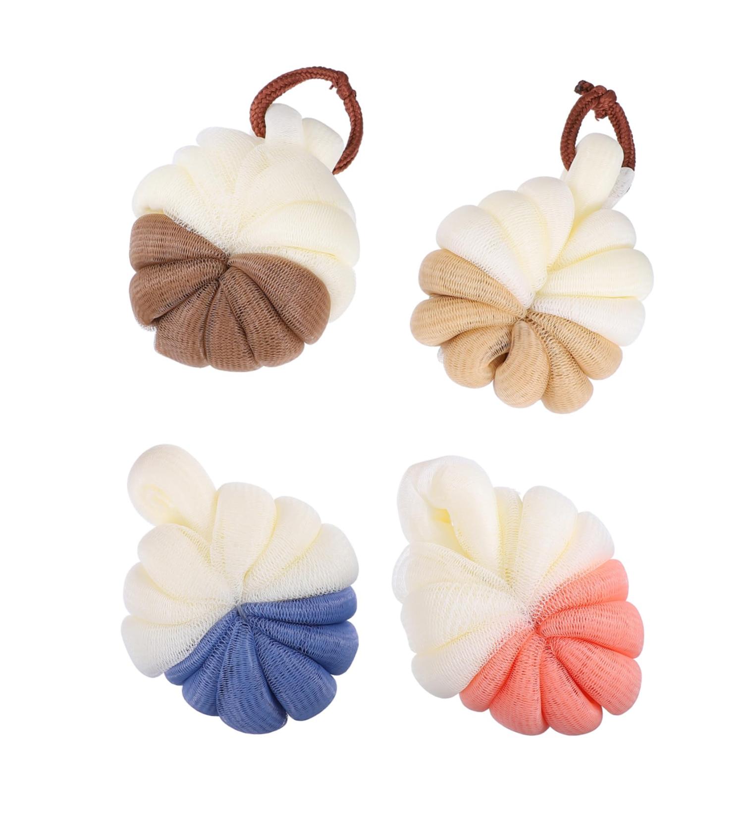 Buy Angoily 8 Pcs Bath Ball Set - Exfoliating Flower Shower Scrubber for Soft Skin | International Shipping Available - Buy Online on SooperMarket.com