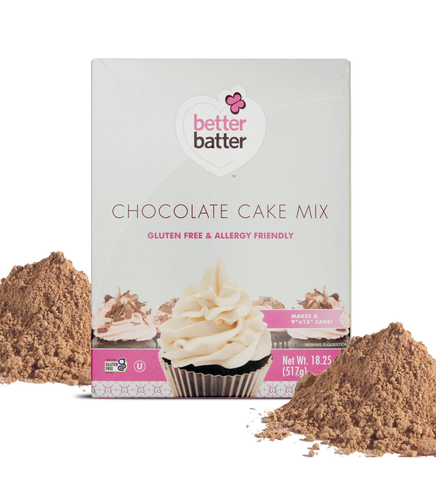 Better Batter Gluten Free Chocolate Cake Mix | Top 8 Allergen Free & Vegan | Moist & Delicious Cup-for-Cup Baking Alternative | Kosher & Non-GMO - Buy Online on SooperMarket.com