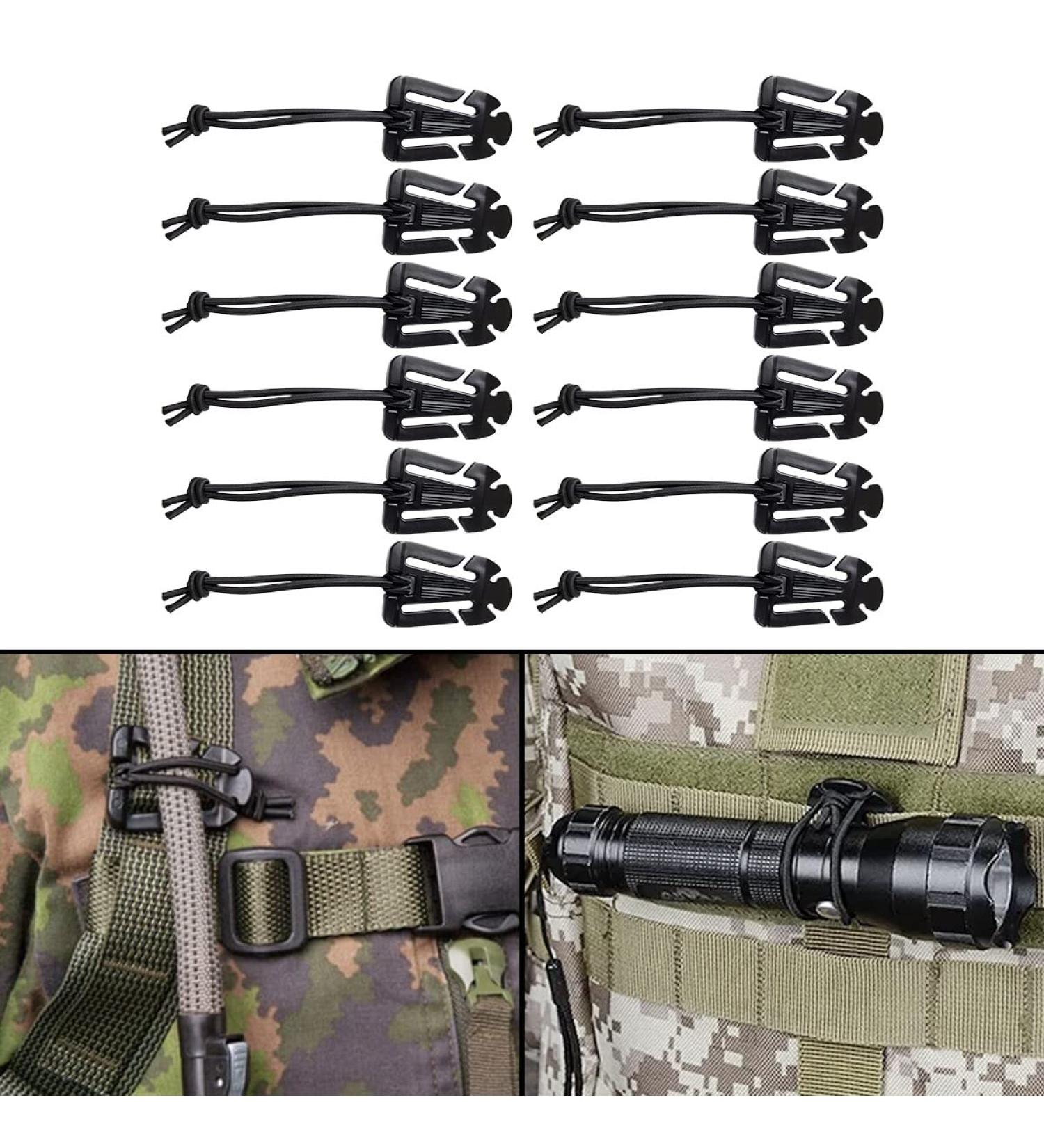 GearHill Molle Web Dominators - Tactical Backpack Accessories, Black 12 Pieces - Buy Online on SooperMarket.com