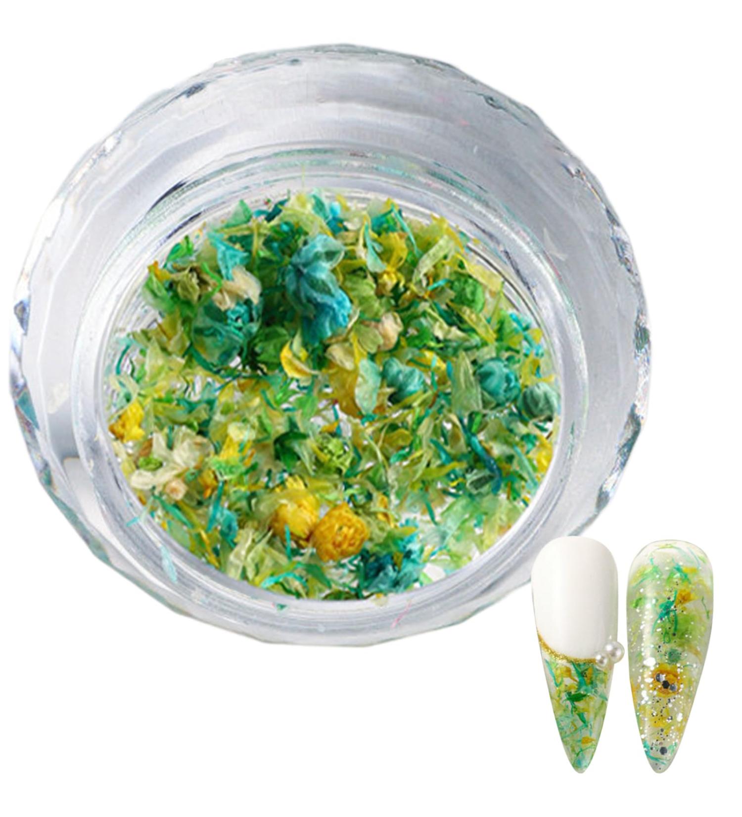 1Box 3D Dried Flower Nail Mixed Nails Art Spring Nail Craft Making Supplies Manicure Nail Decorations Nail Accessories S053C - Buy Online on SooperMarket.com