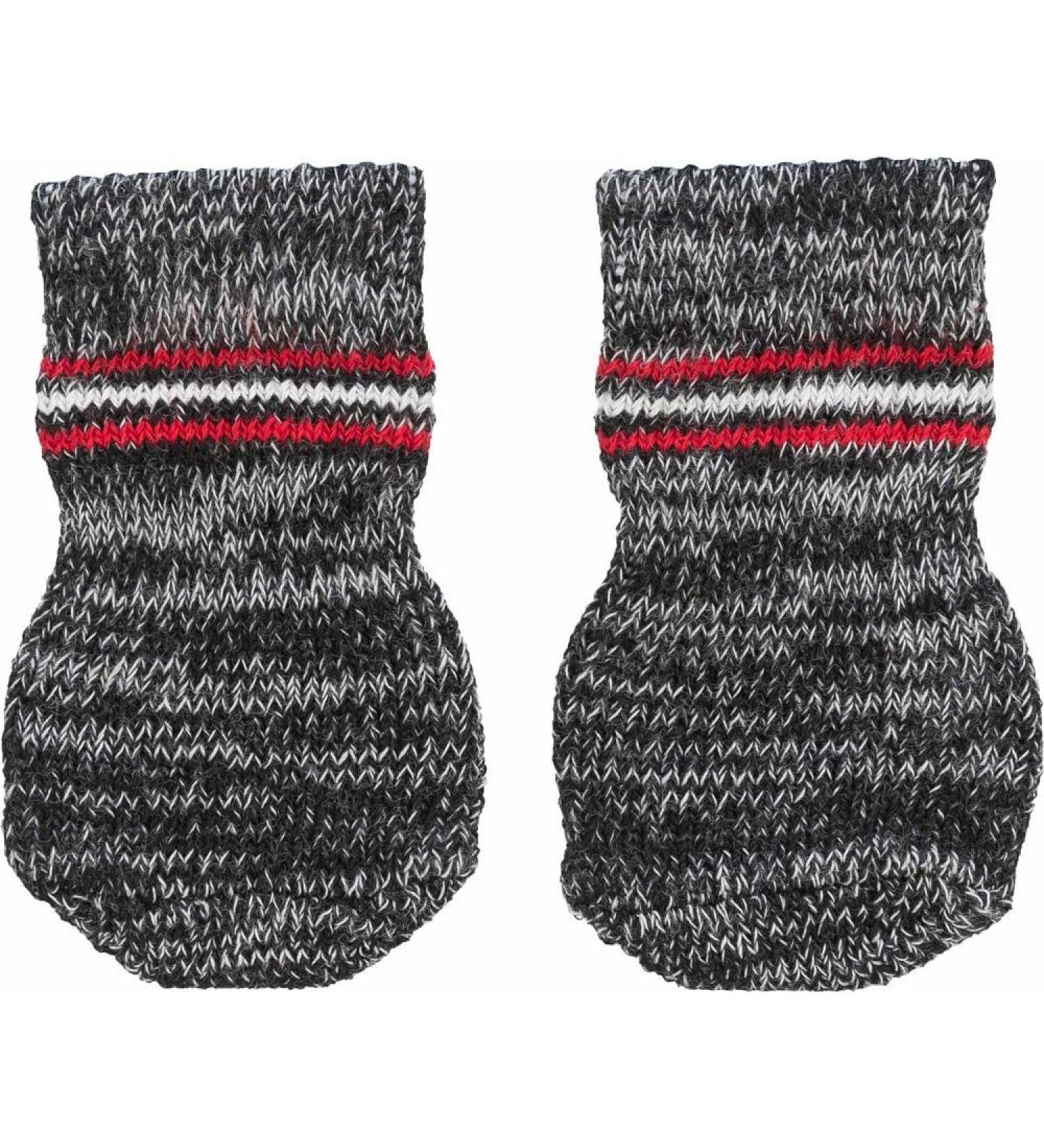 Trixie 19505 Anti-Slip Dog Socks L-XL - Grey | 2 Pcs for Ultimate Paw Protection - Shop Internationally! - Buy Online on SooperMarket.com