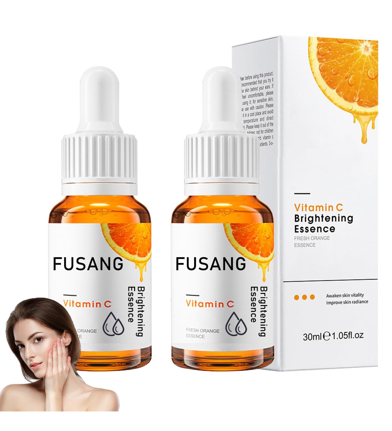 Fusang 2PCS Vitamin C Face Serum Vitamin C Serum Moisturizing Serum Vitamin C Serum for Face 30ML - Buy Online on SooperMarket.com