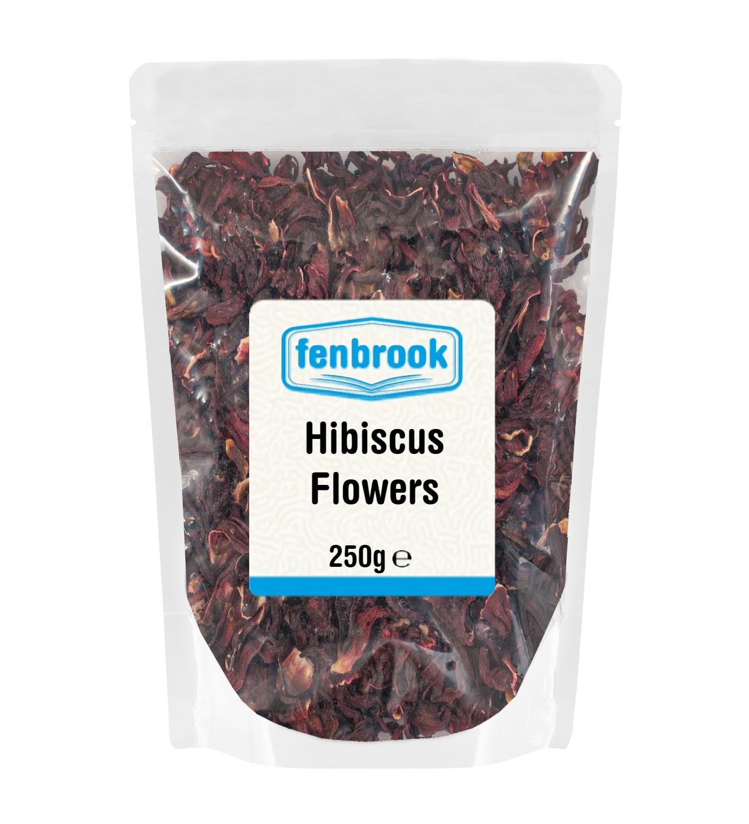 Hibiscus Flowers Whole Petals 250g by Fenbrook