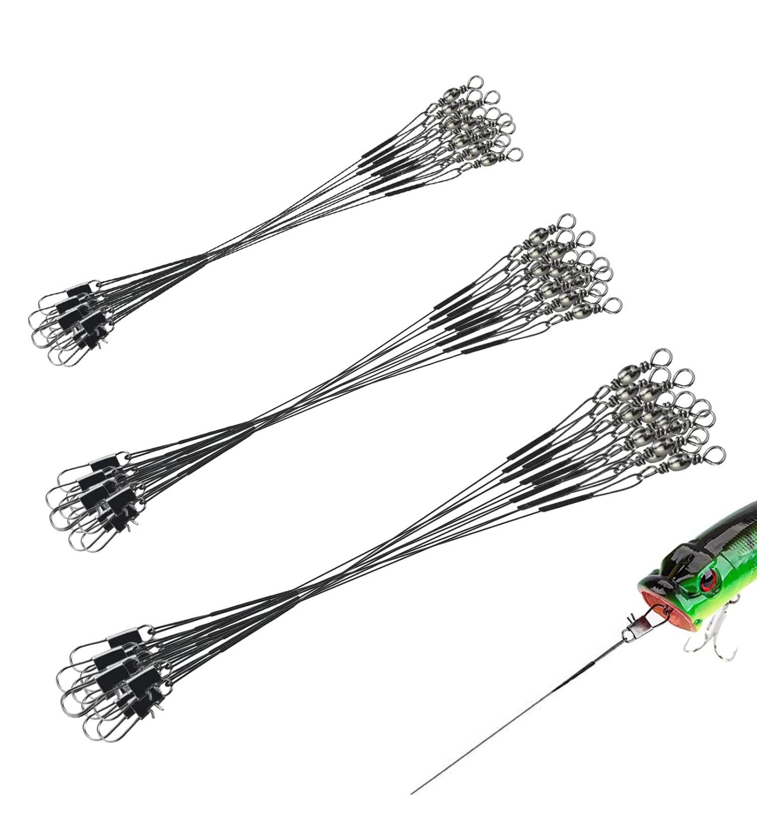 30-Piece Stainless Steel Fishing Leader Set | Anti-Bite Steel Wire for Predatory Fish | Durable Fishing Line & Compartment Cable - Buy Online on SooperMarket.com
