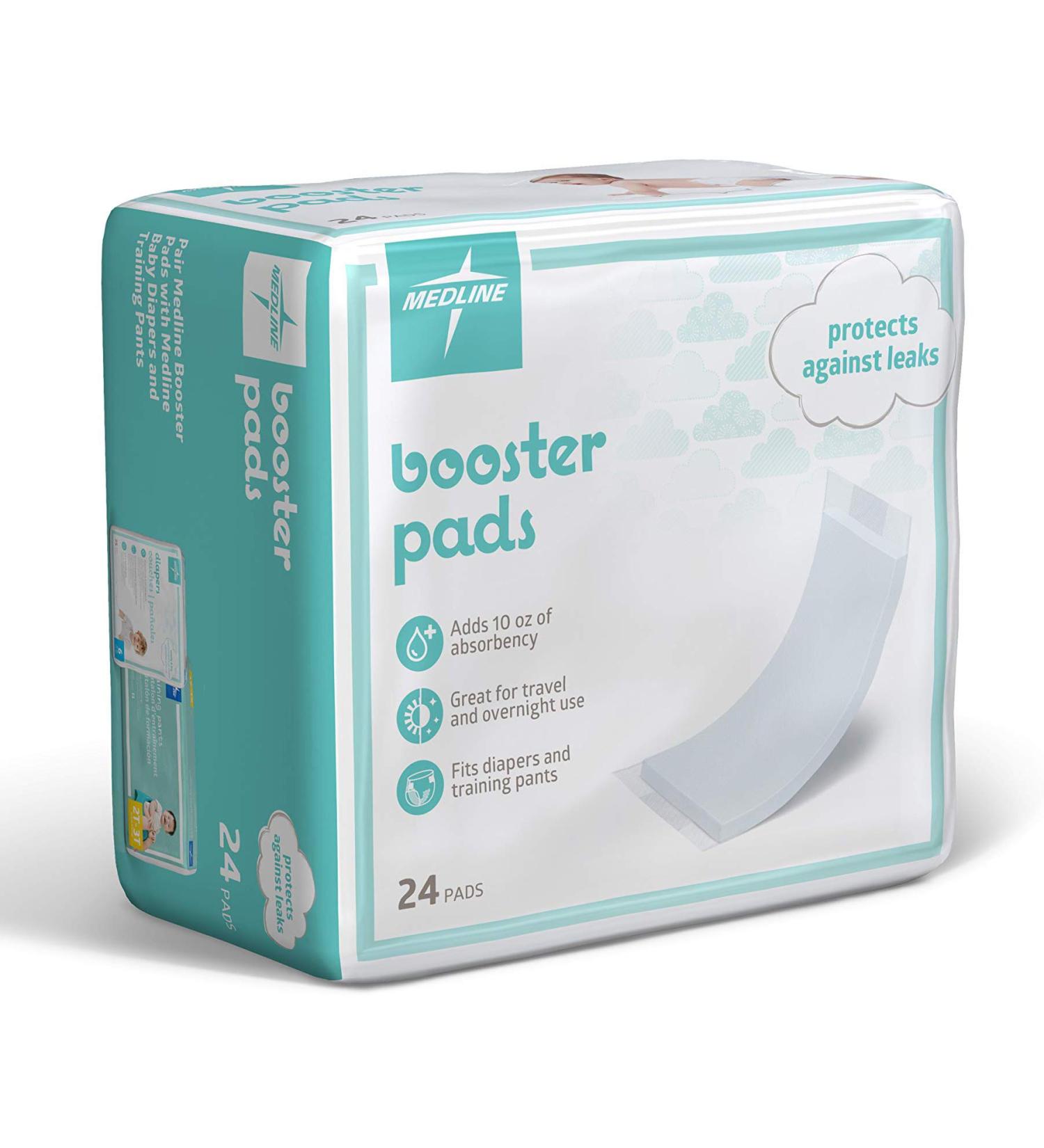 Medline Booster Pads with Adhesive - 192 Count - Baby Diaper Doubler for Overnight Leak Protection - Buy Online on SooperMarket.com