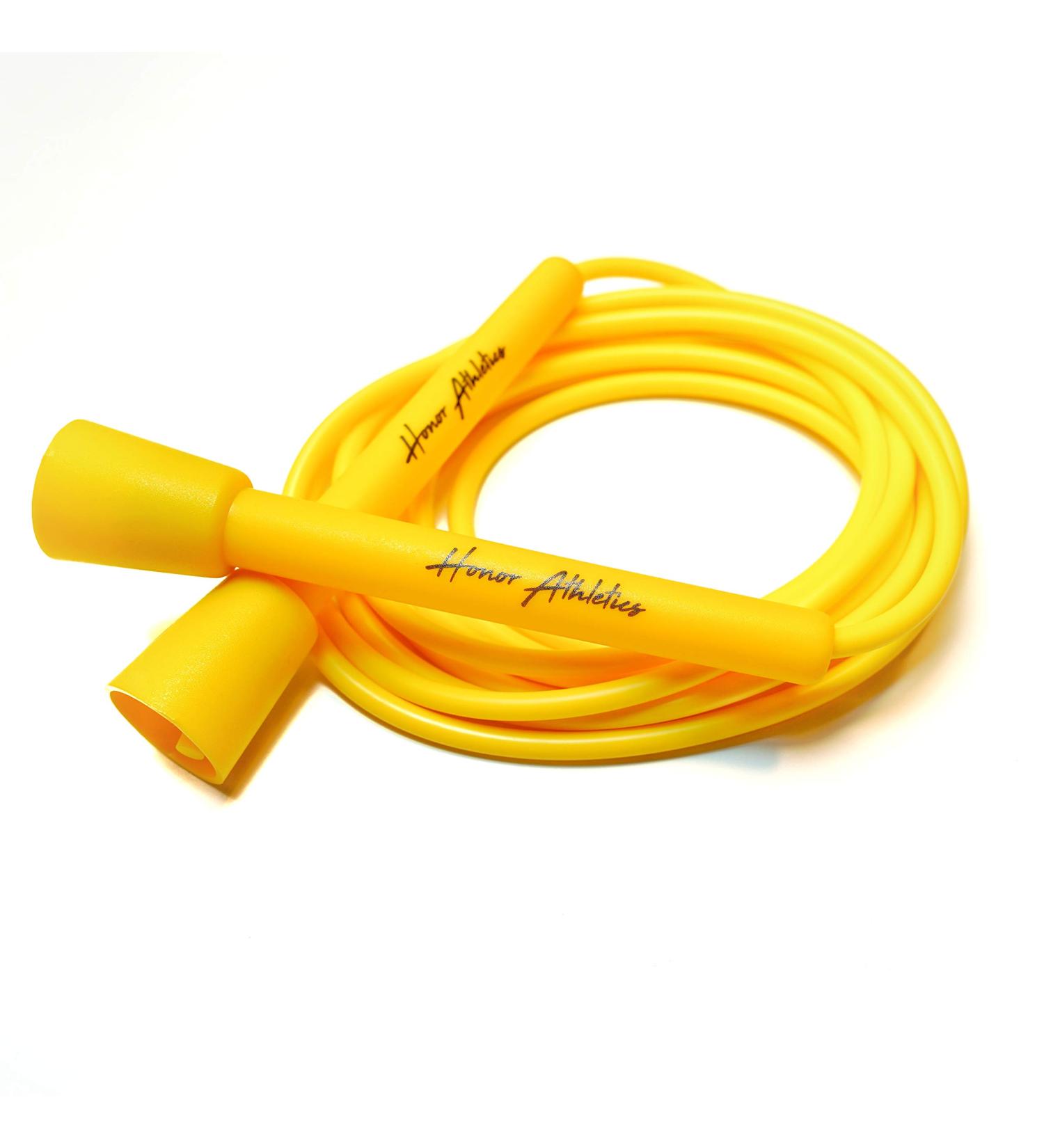 Honor Athletics Speed Rope - Adjustable 10ft Skipping Rope for Double Under, Boxing, MMA, Cardio Fitness Training - Yellow - Buy Online on SooperMarket.com