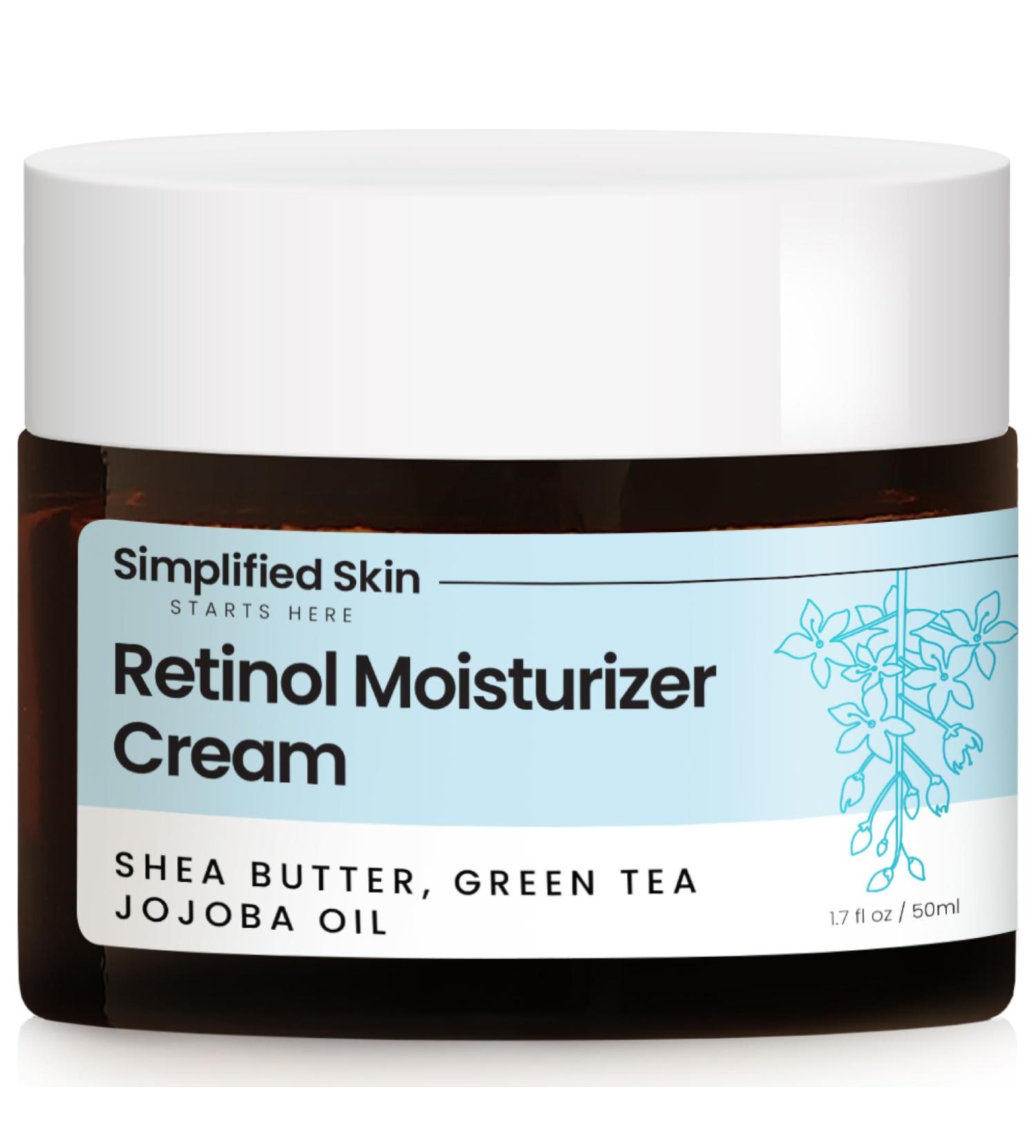 Retinol Cream for Face - 2.5% Anti-Aging Moisturizer with Vitamin E & Hyaluronic Acid | Hydrating Night Cream - 1.7 Oz - Buy Online on SooperMarket.com
