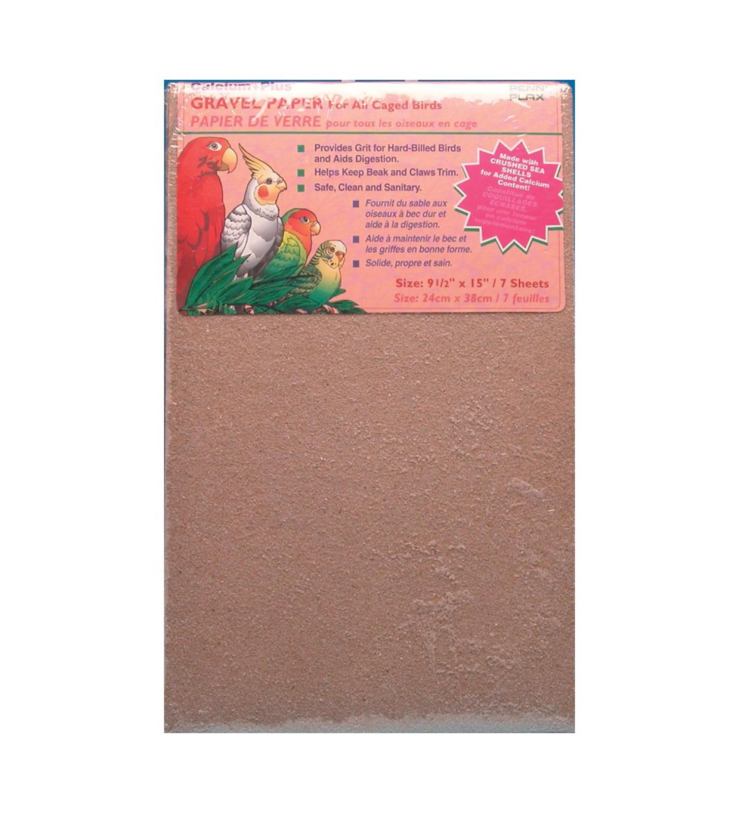Penn-Plax (BA638) Gravel Paper for Bird Cage, 9-1/2 by 12-Inch