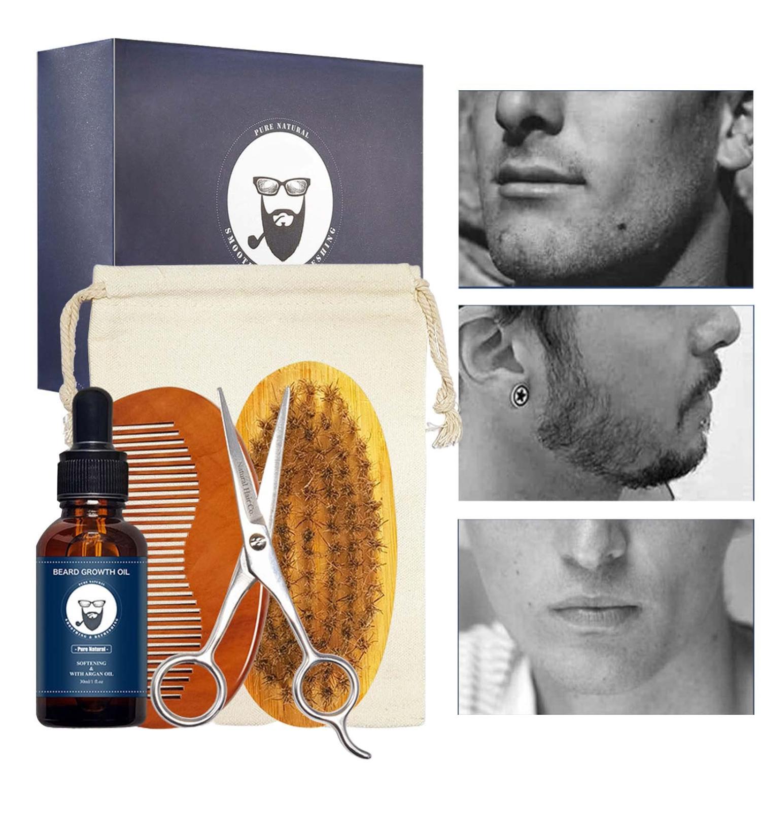 Cypreason Beard Sets for Men | Premium Beard Growth Oil & Trim Tools | 6-Part Beard Care Gift Set for Him Father & Friend - Buy Online on SooperMarket.com