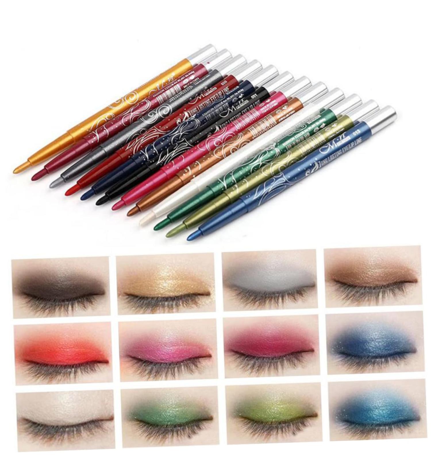 Beavorty 12 pcs colored eyeliners eye liner liquid liner women cosmetic pen set lipstick pen - Buy Online on SooperMarket.com