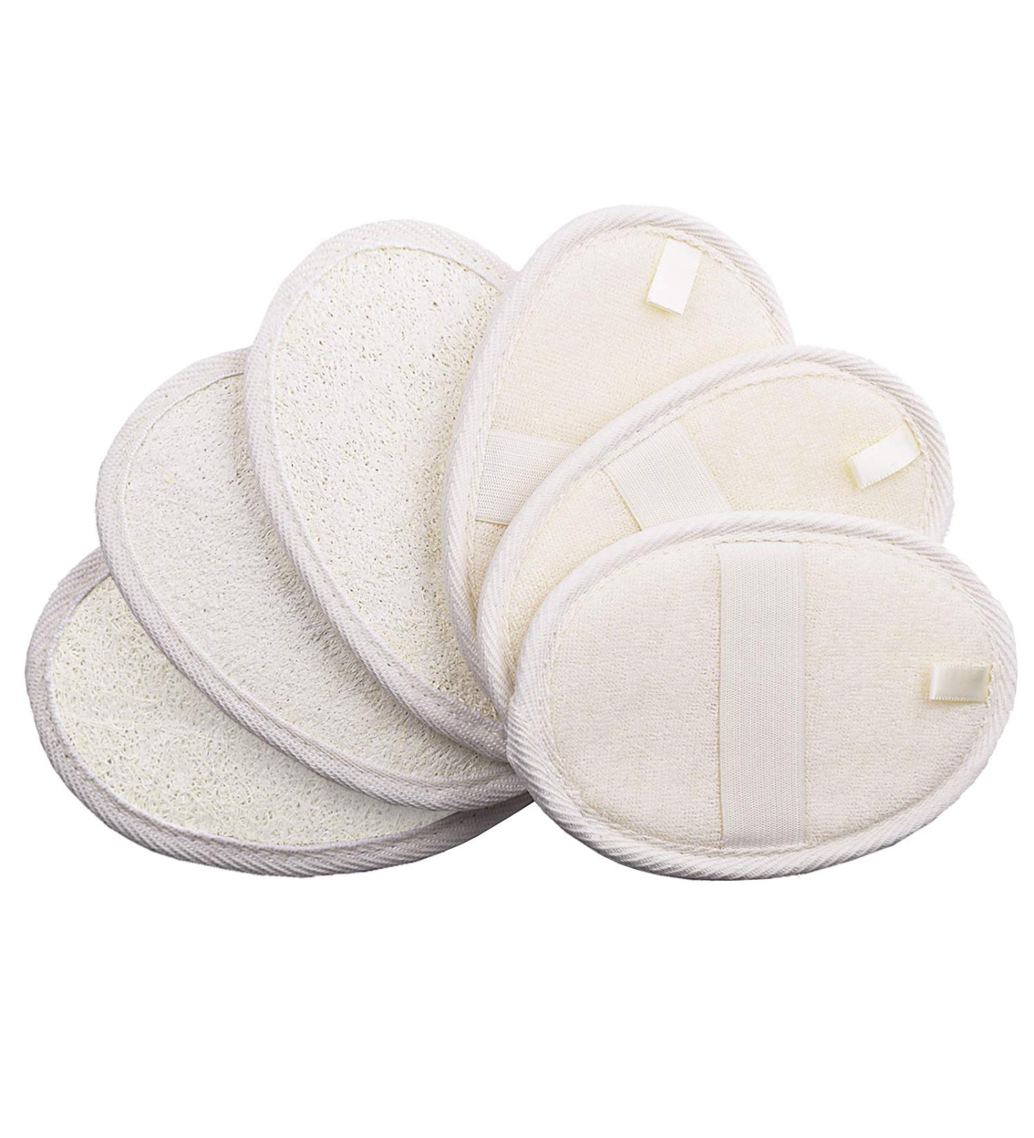 6-Pack Exfoliating Loofah Pads - Men and Women's Spa Shower Scrubber Brush - Buy Online on SooperMarket.com