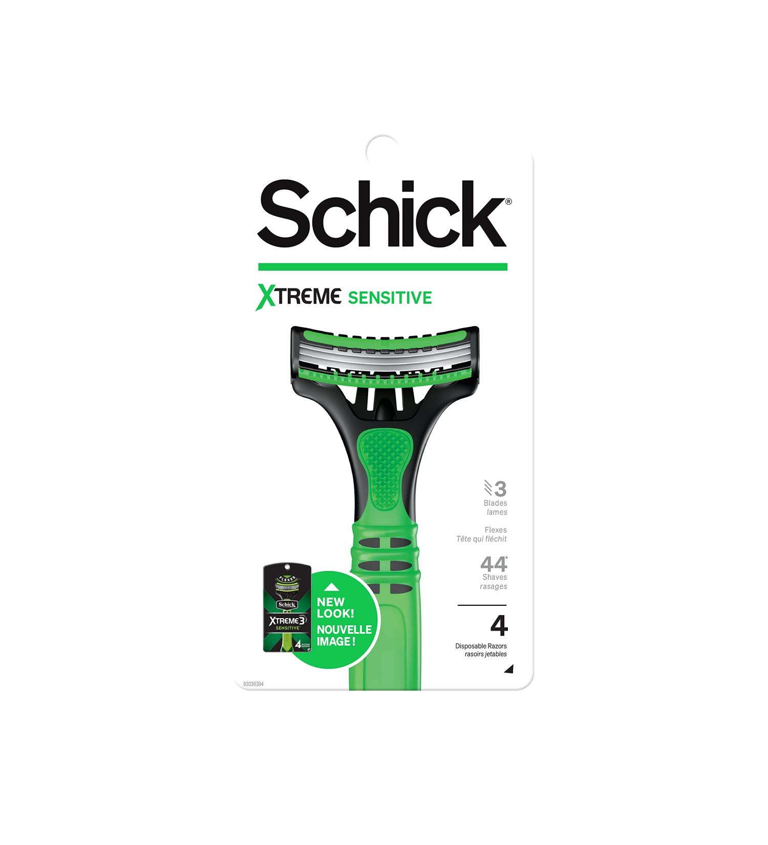 Schick Xtreme 3 Sensitive Skin Disposable Razors for Men - 12 Count Pack, Packaging May Vary - Buy Online on SooperMarket.com
