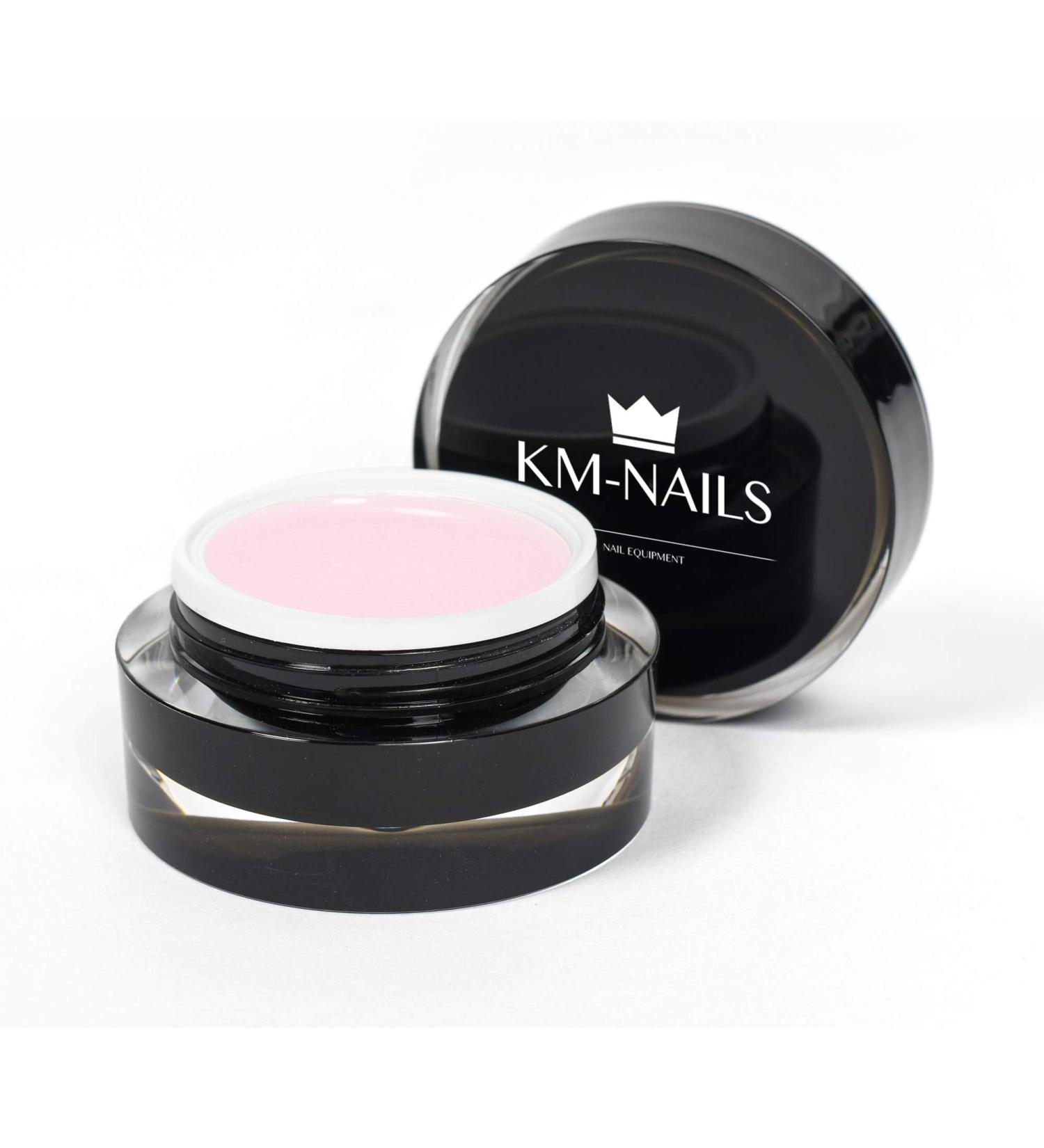 KM-Nails builder gel in pink milky fiberglass gel/also suitable for press on tips (15ml)