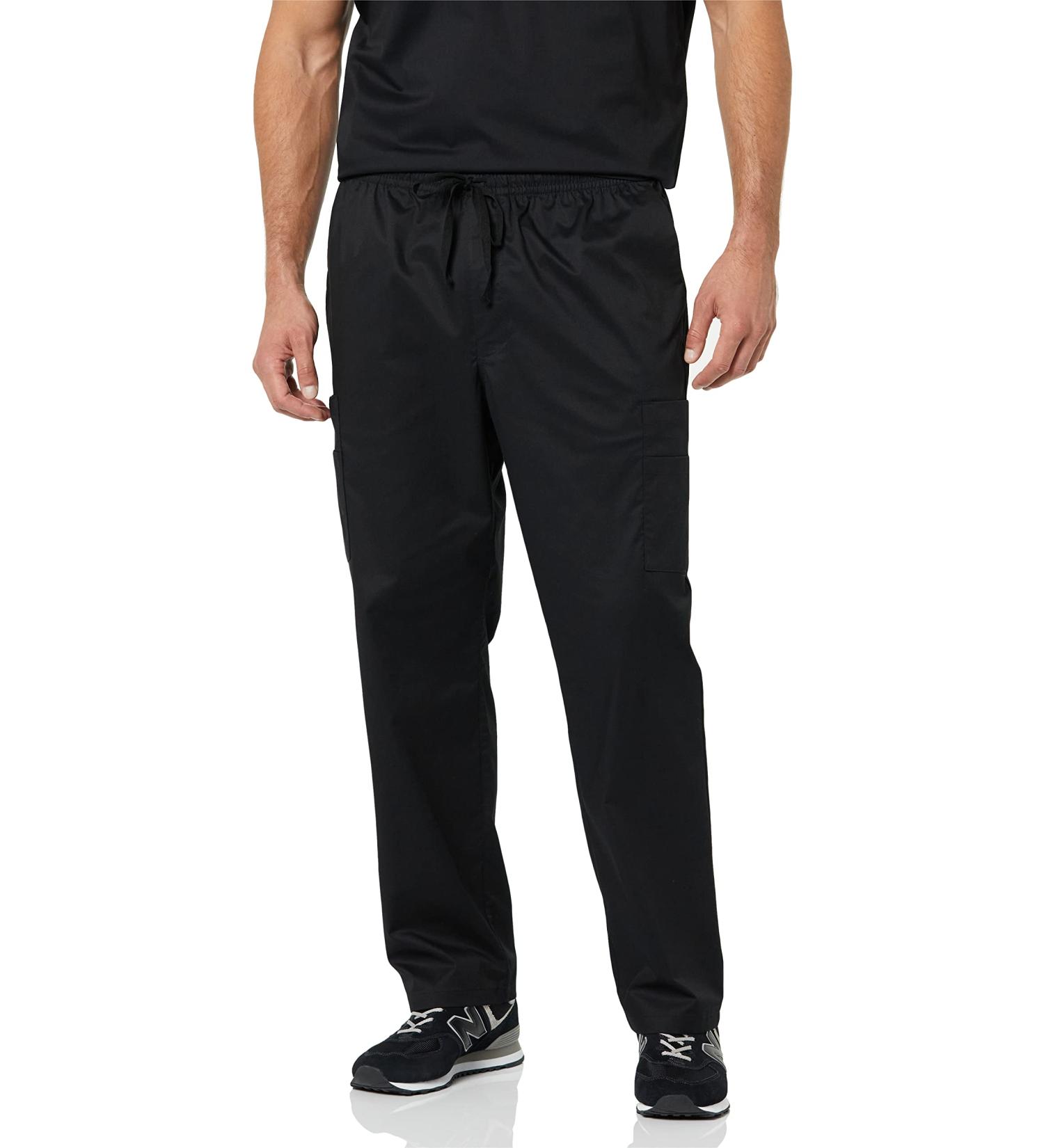 Amazon Essentials Men's Elastic Drawstring Waist Scrub Pant in Black - Size Medium - Buy Online on SooperMarket.com