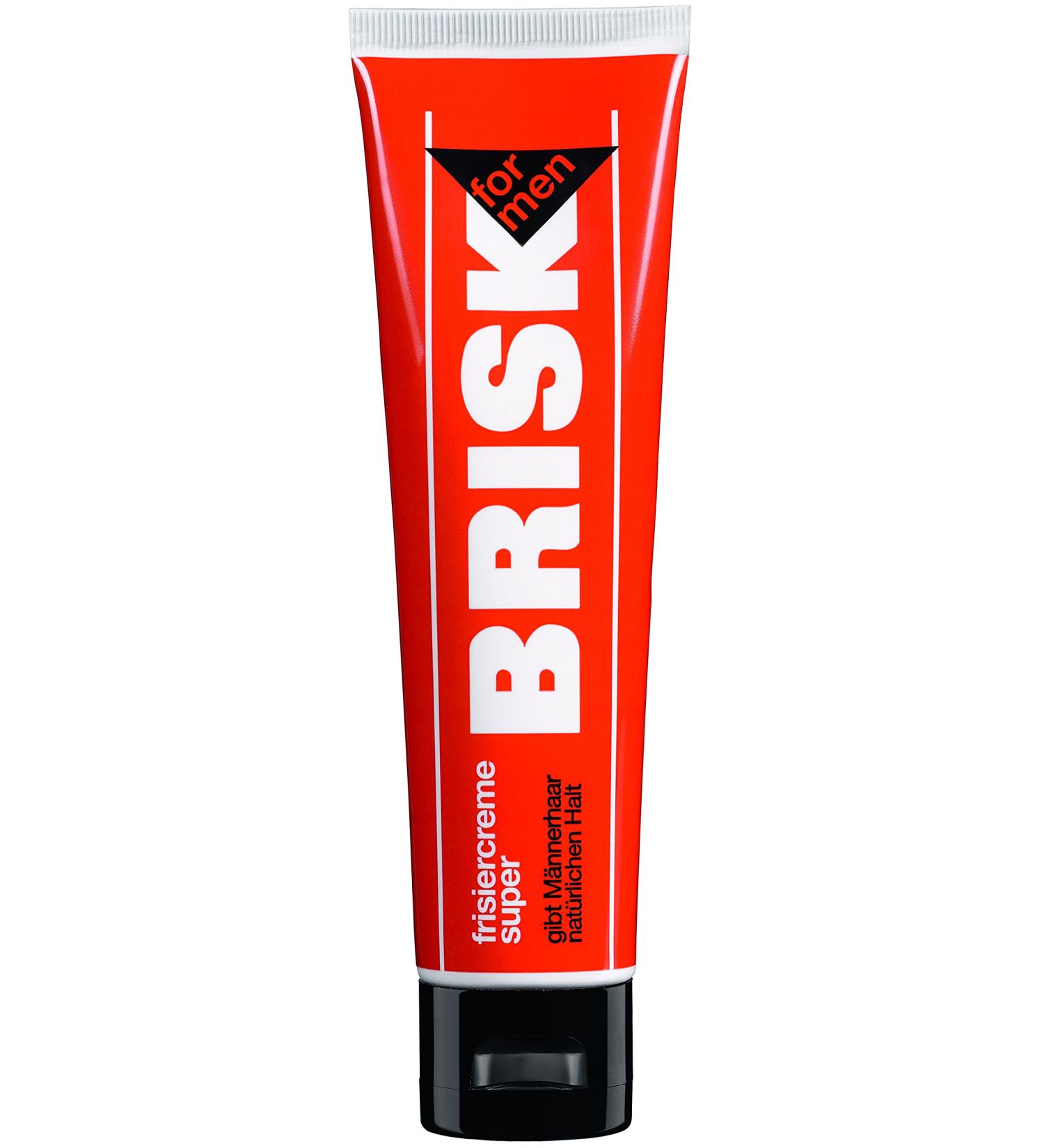 BRISK Hairdressing Cream Super - Nourishing Hair Styling Cream for Men & Women | Male and Herbal Scent | 100ml Tube - Flexible Hold Without Gluing - Buy Online on SooperMarket.com