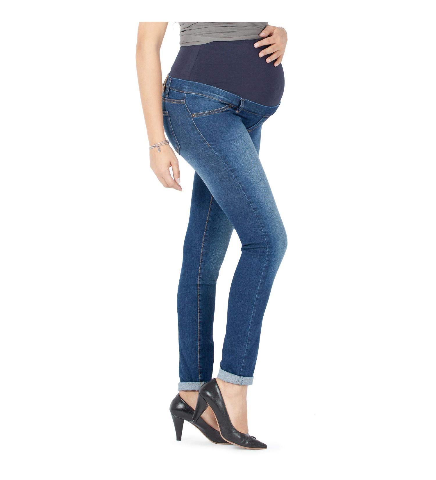 Milano Maternity Jeans: Ultra Stretch Soft Denim, High Waisted Over Bump, Comfortable Slim Fit - Size 10 Stone - Buy Online on SooperMarket.com