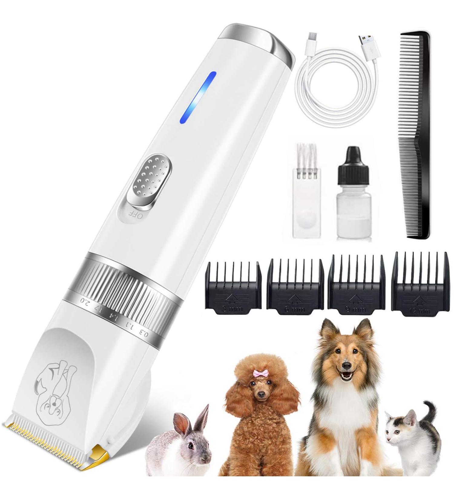 2-Speed Dog Clippers Grooming Kit - Rechargeable, Low Noise Trimmer for Dogs & Cats - Buy Online on SooperMarket.com