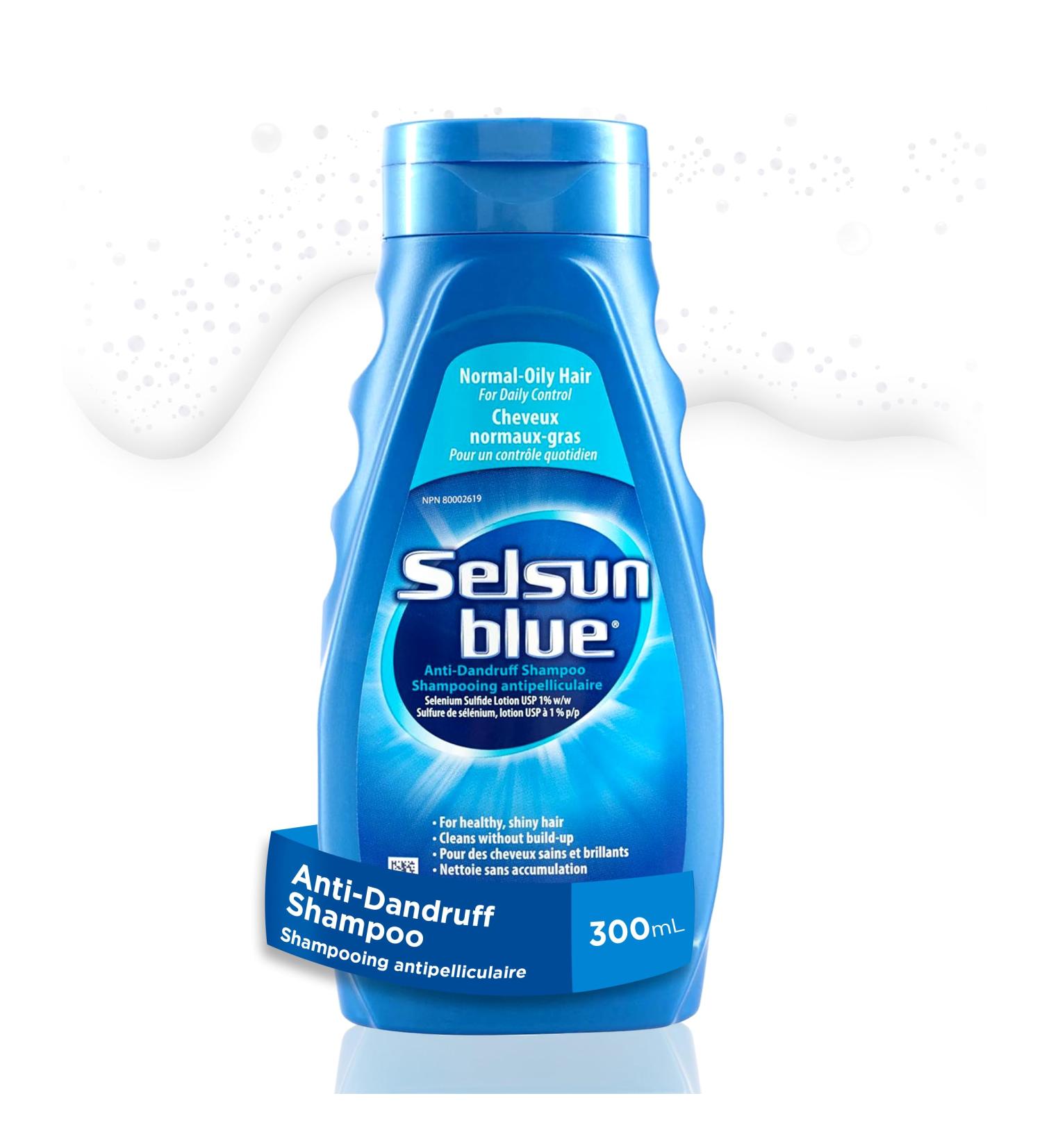 Selsun Blue Normal-Oily Hair Anti-Dandruff Shampoo 300mL Helps Control Dandruff Itching and Flaking 1% Selenium Sulfide Formula - Buy Online on SooperMarket.com