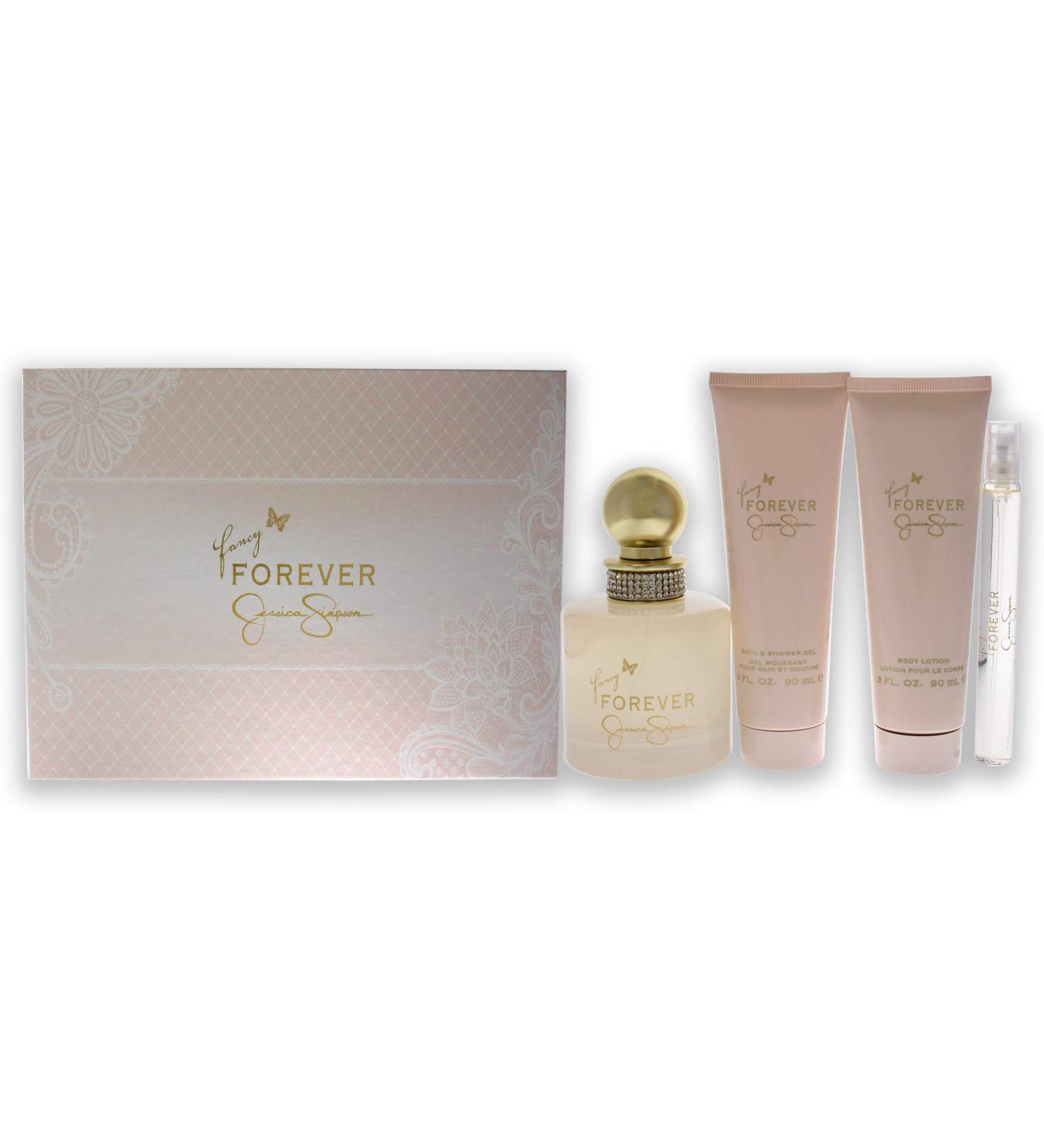 Jessica Simpson Fancy Forever Women 4 Pc Gift Set 3.4oz EDP Spray 3oz Body Lotion 3oz Shower Gel (I0115933) - Buy Online on SooperMarket.com