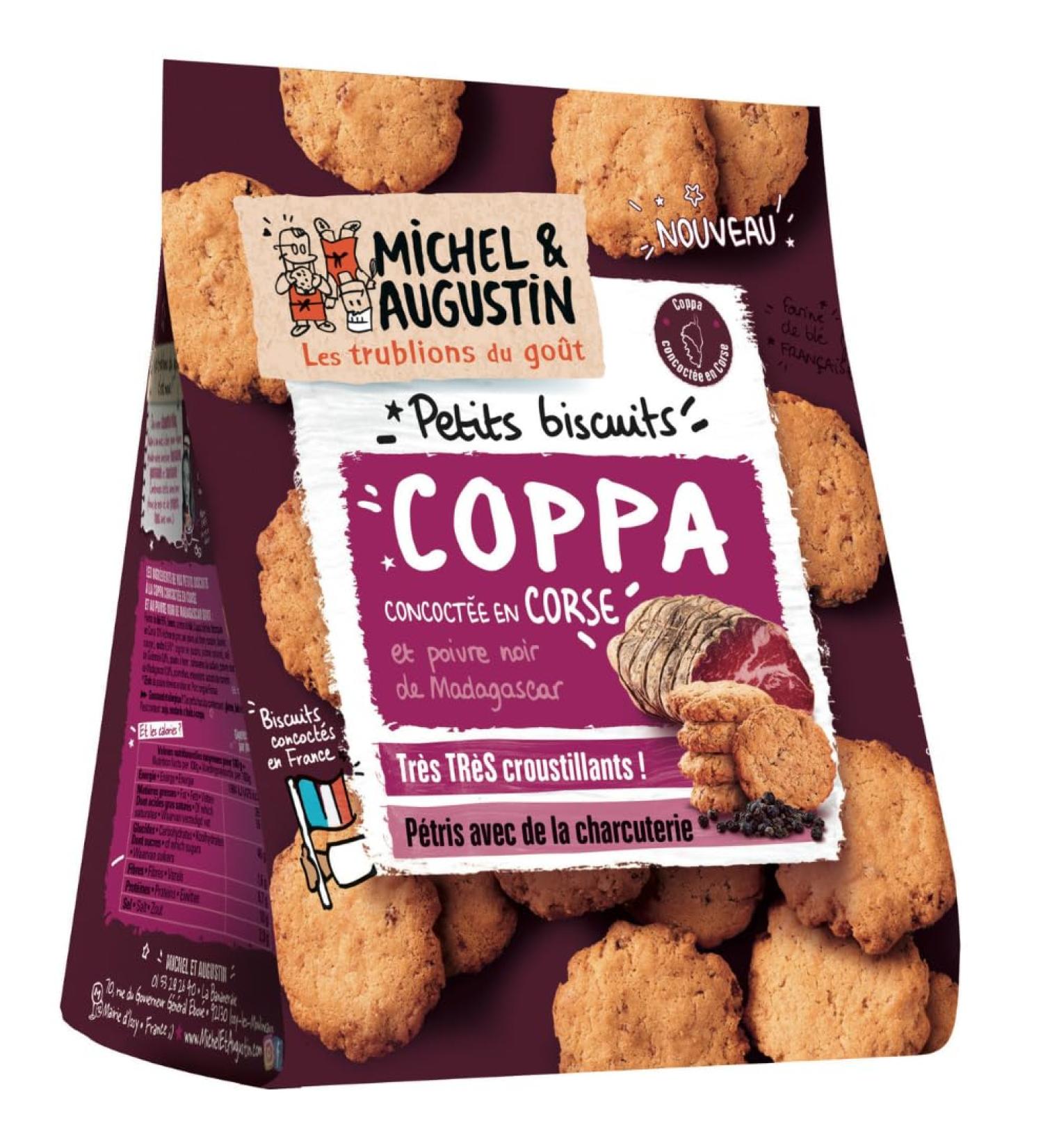Michel Et Augustin Charcuterie Coppa Shortbreads 90g - Pack of 3
