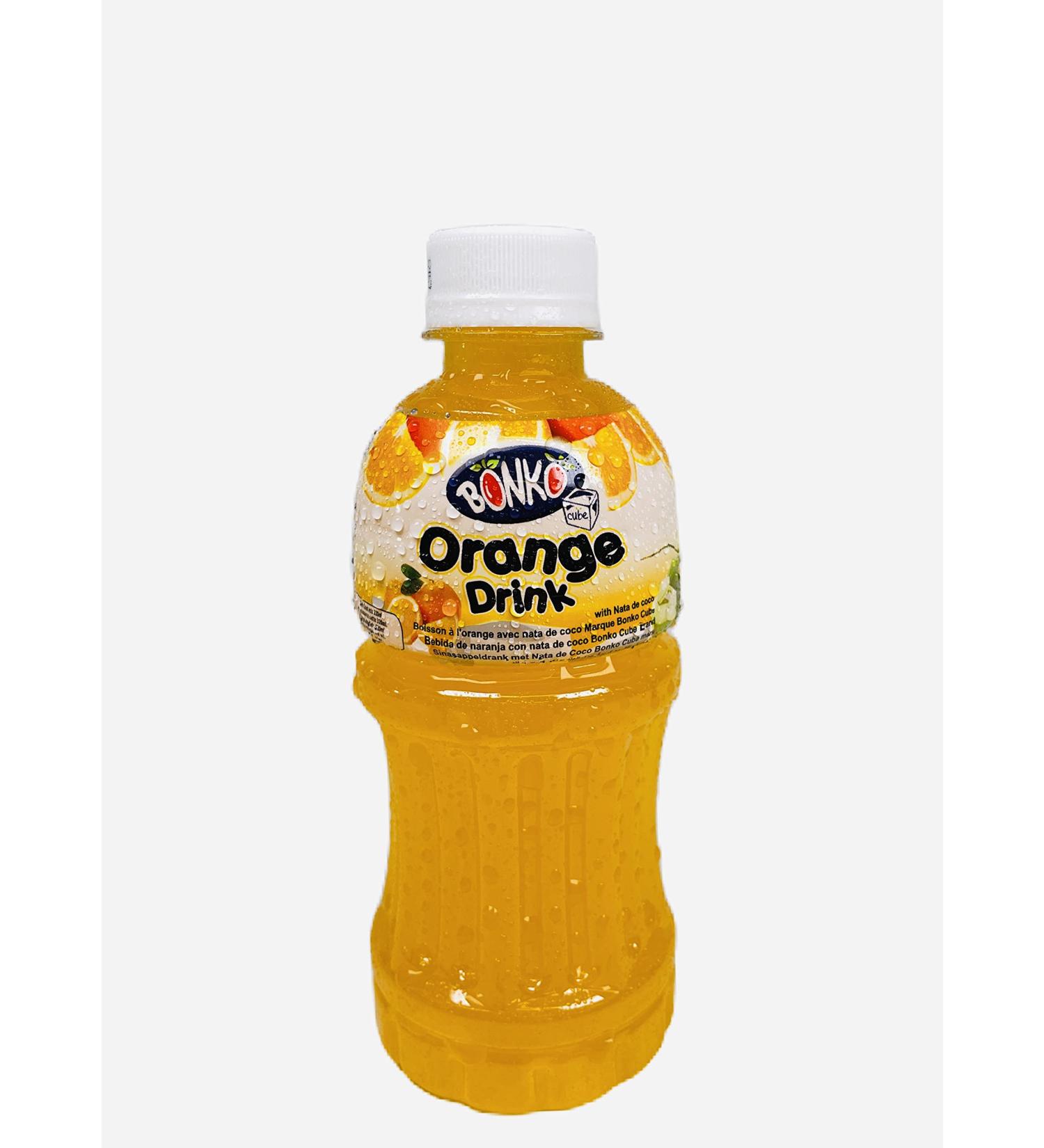 Bonko Just Drink Orange with NATA de Coco 320ml (6 Bottles) - Delicious and Refreshing Beverage - Buy Online on SooperMarket.com