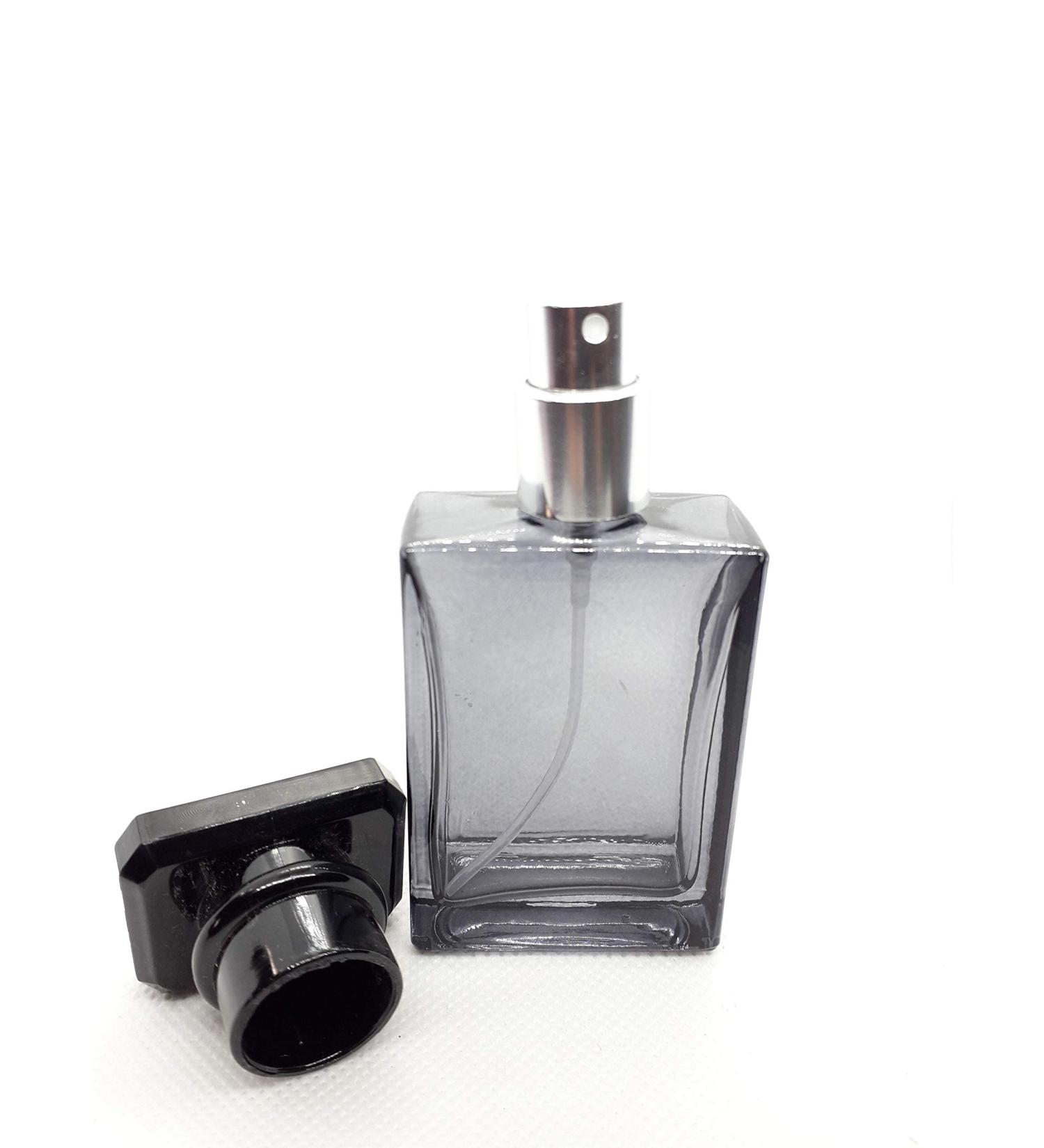 Z nitude Glassworks 50ml Rectangular Empty Glass Perfume Spray Bottle - Transparent Grey - Best for Travel & Essential Oils - Buy Online on SooperMarket.com