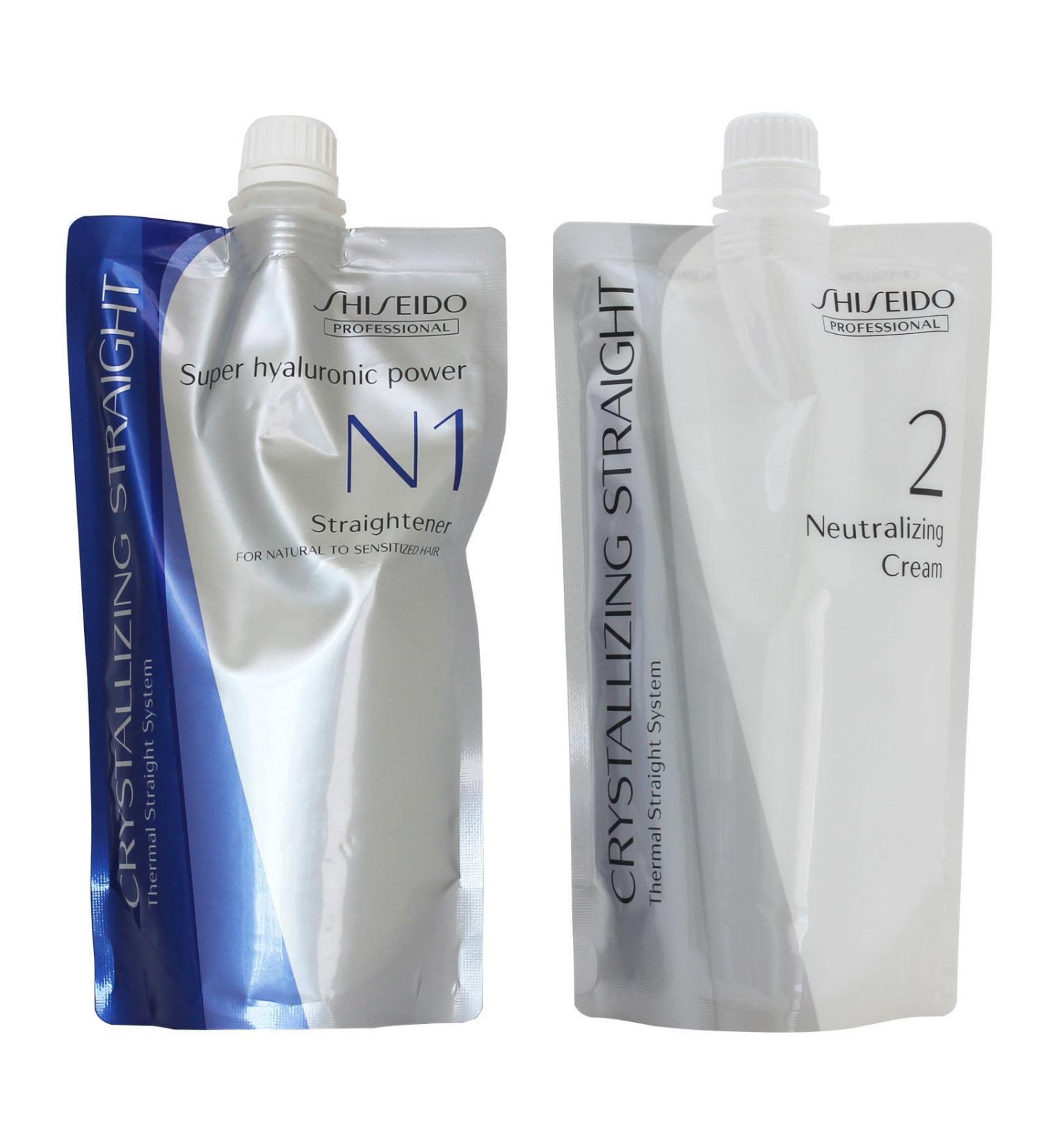 Buy N1+2 Shiseido Professional Crystallizing Hair Straightener & Neutralizing Emulsion 400ml - Perfect for Natural & Sensitized Hair | International Shipping Available - Buy Online on SooperMarket.com