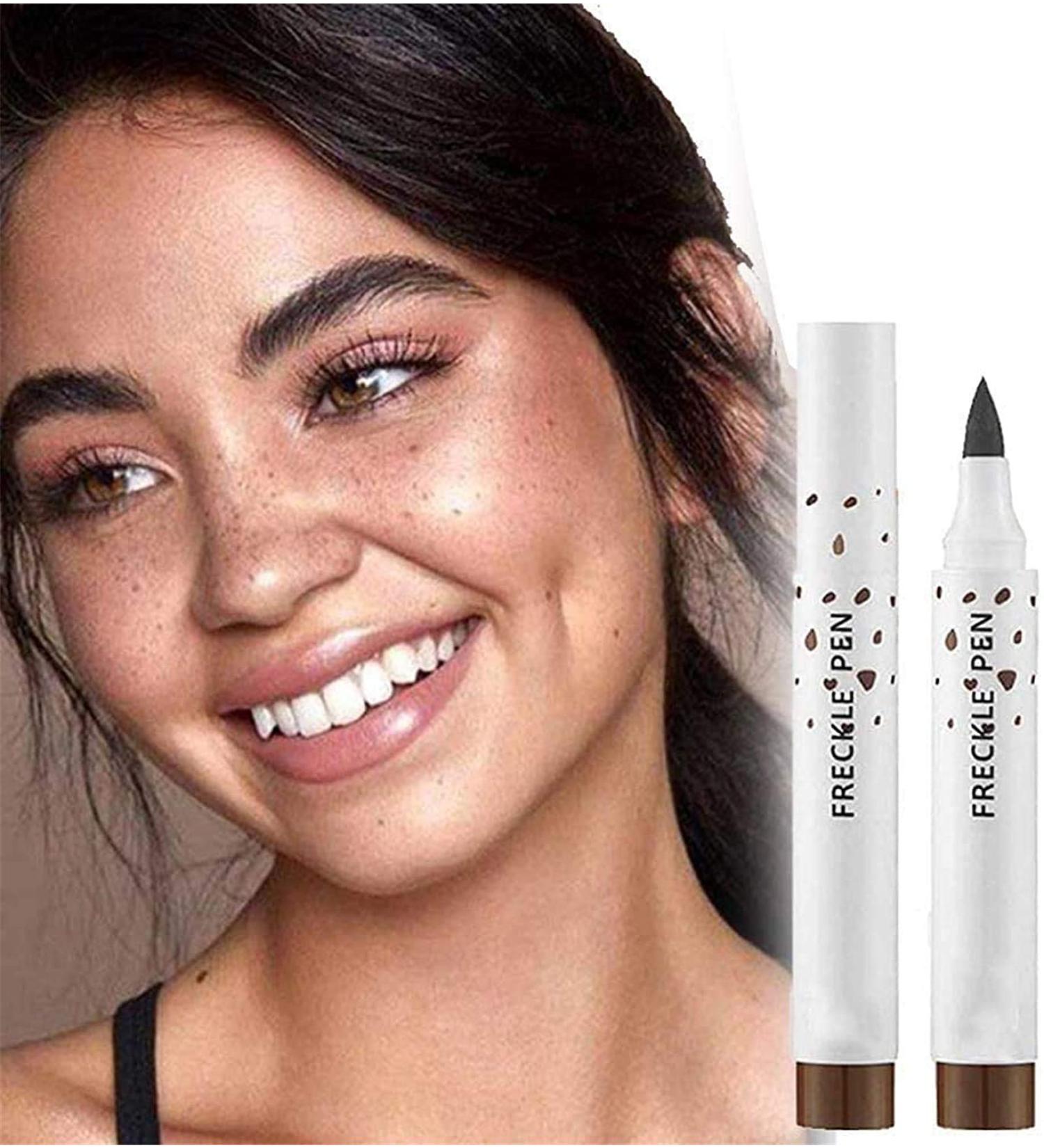 Lovelycat Freckle Pen Faux Freckle Pen Colour Pop Freckle Pen Supernaturally realistic freckles makeup brush Fantastic freckles pen Long-lasting waterproof soft-point absorbent pen for a natural and easy makeup look (Dark Brown) - Buy Online on SooperMarket.com