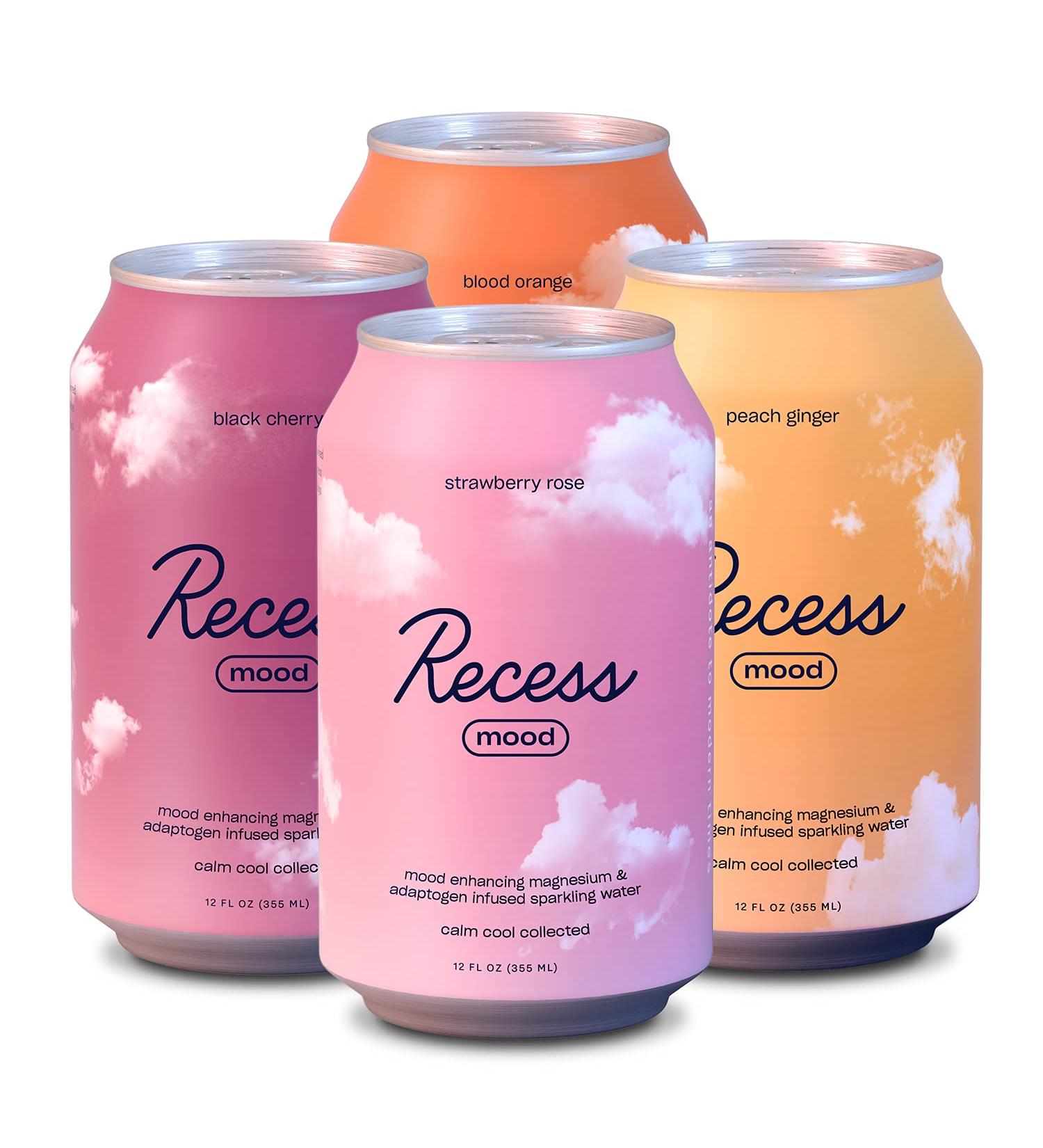 Recess Mood Magnesium Supplement Drink Variety Pack - 12oz (12 Pack), Original Flavors - Buy Online on SooperMarket.com