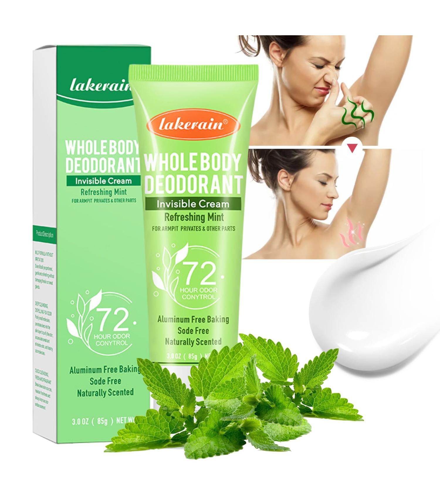 Whole Body Deodorant for Women Luxsea Aluminum Free Deodorant Lotion for Men Armpit Deodorant Cream for 72 Hour Odor Control Refreshing Mint Deodorant Antiperspirant Clear Gel Baking Soda Free - Buy Online on SooperMarket.com