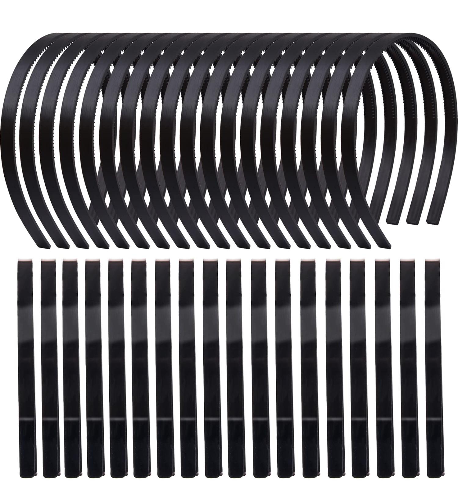 36 Pcs Black Plastic Headbands with Teeth Comb - Thin Hair Bands for Women & Girls - DIY Hair Accessories - Zifengcer Color1 - Buy Online on SooperMarket.com